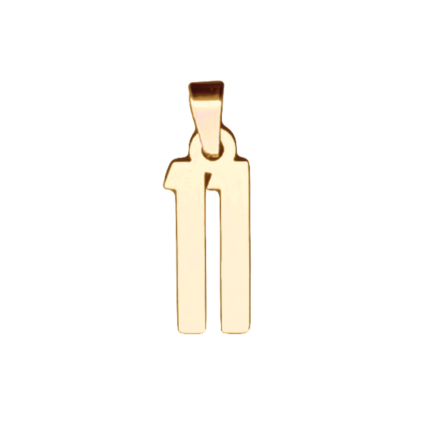 Custom Number Pendant Necklace - 14K Gold Plated Stainless Steel