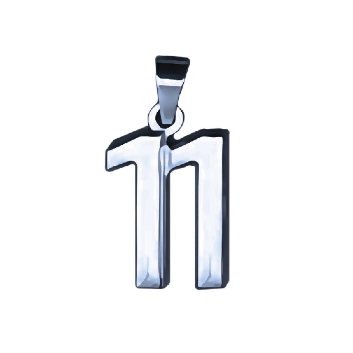 Pro Number Pendant - Stainless Steel