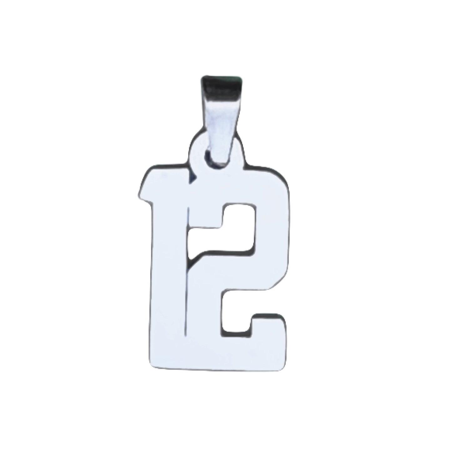 Custom Number Pendant Necklace - Stainless Steel