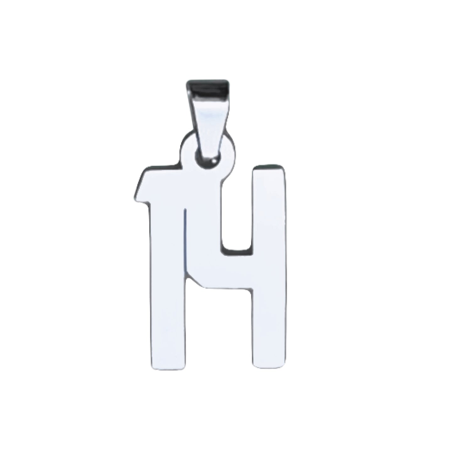 Custom Number Pendant Necklace - Stainless Steel