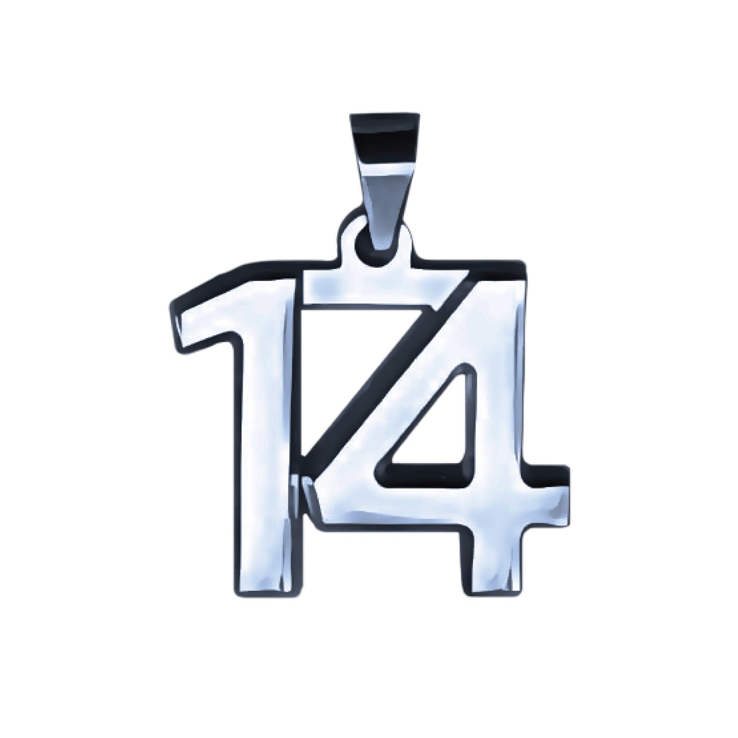 Pro Number Pendant - Stainless Steel