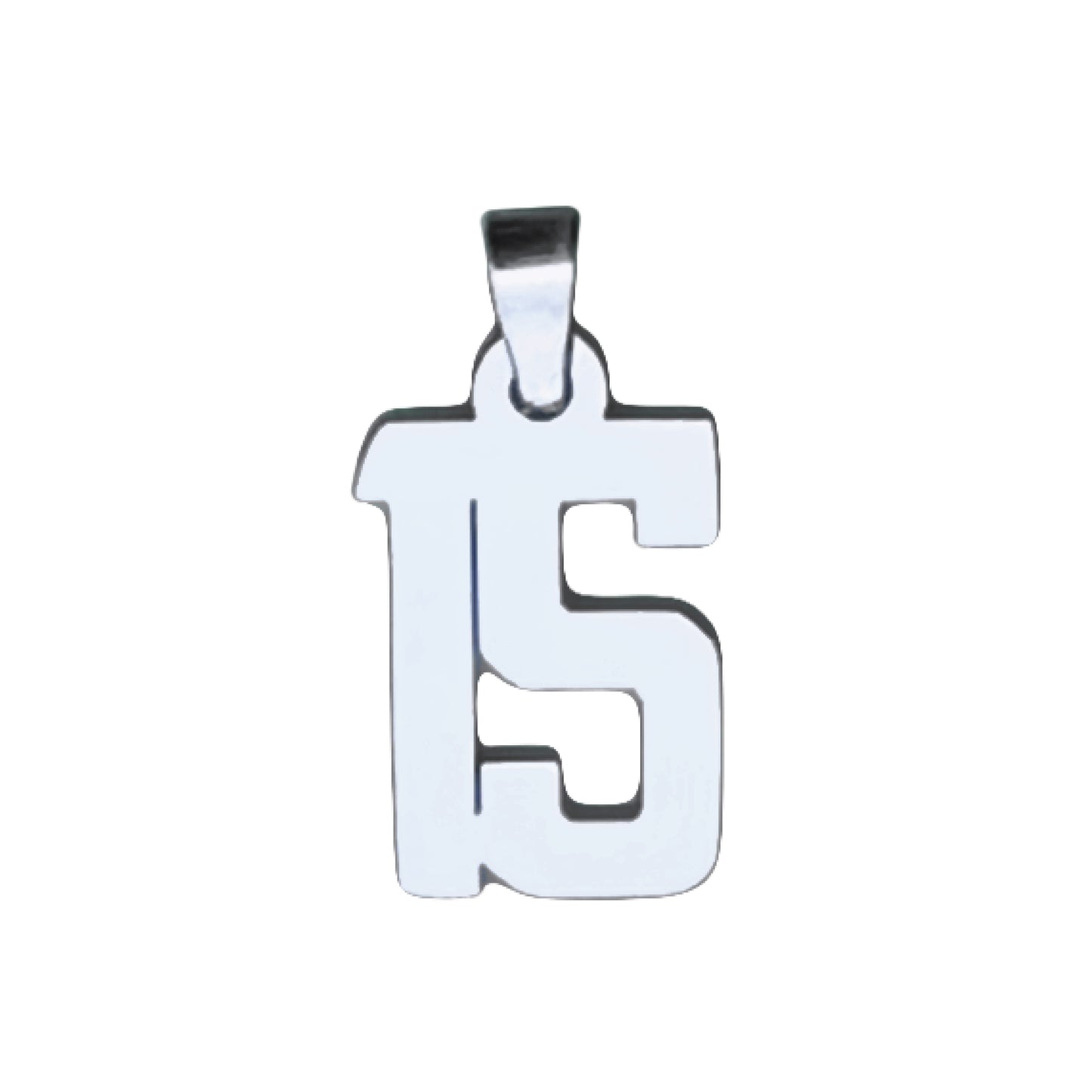 Custom Number Pendant Necklace - Stainless Steel