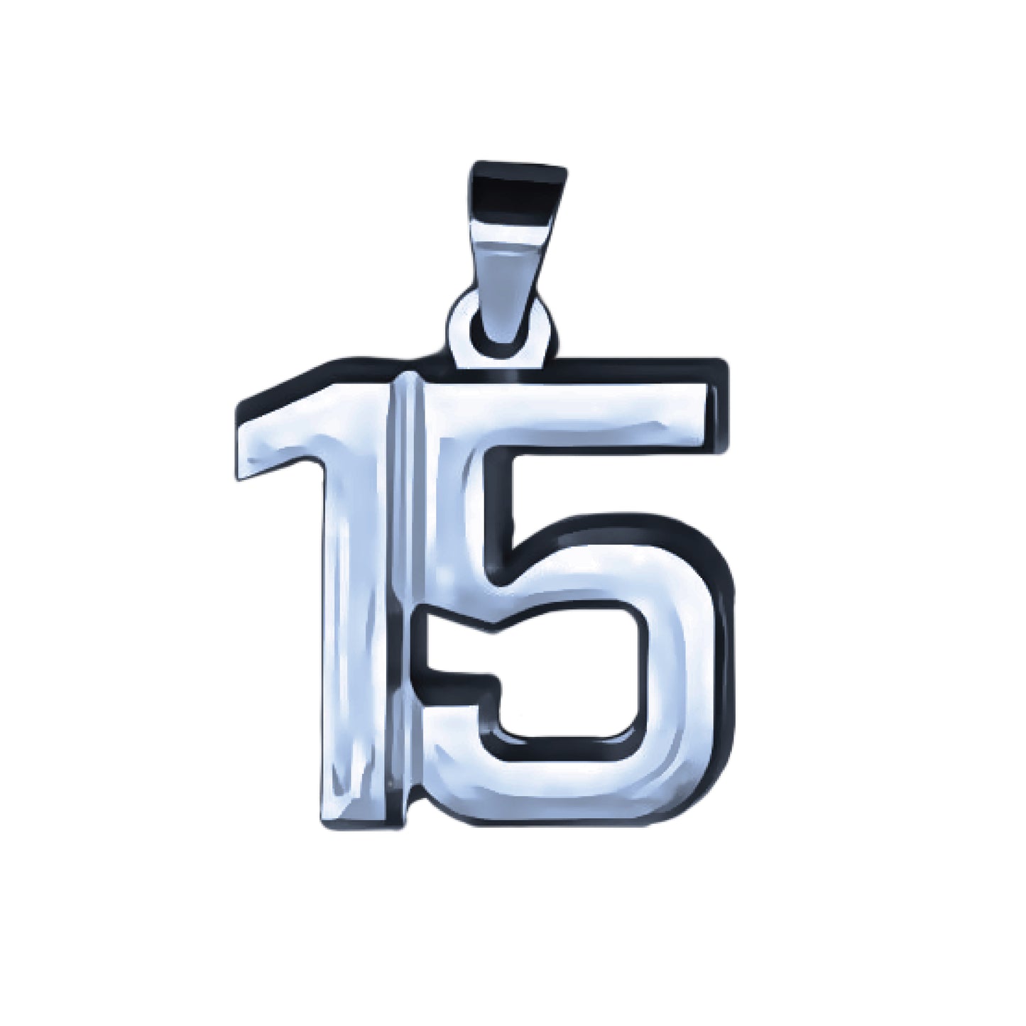 Pro Number Pendant - Stainless Steel