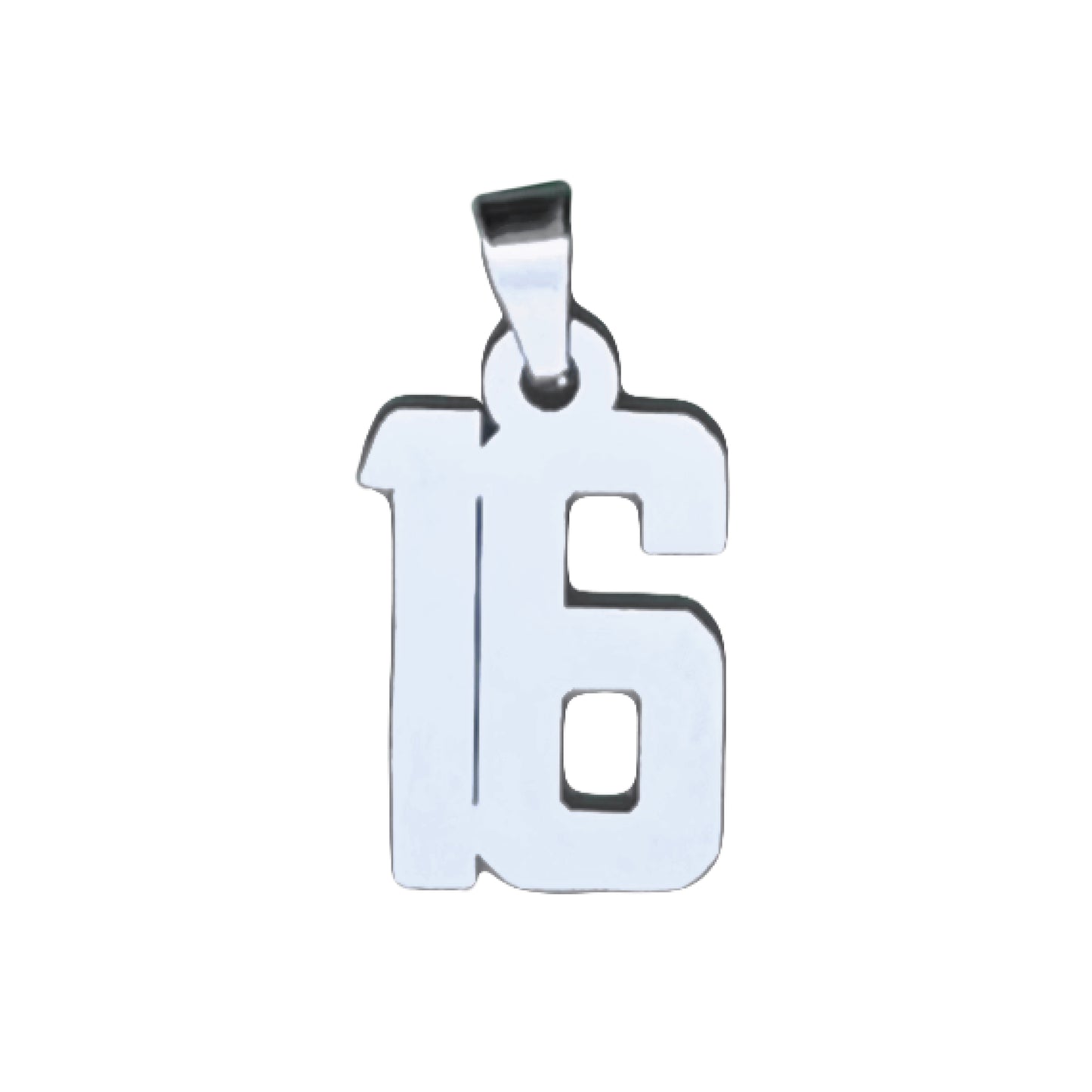 Custom Number Pendant Necklace - Stainless Steel
