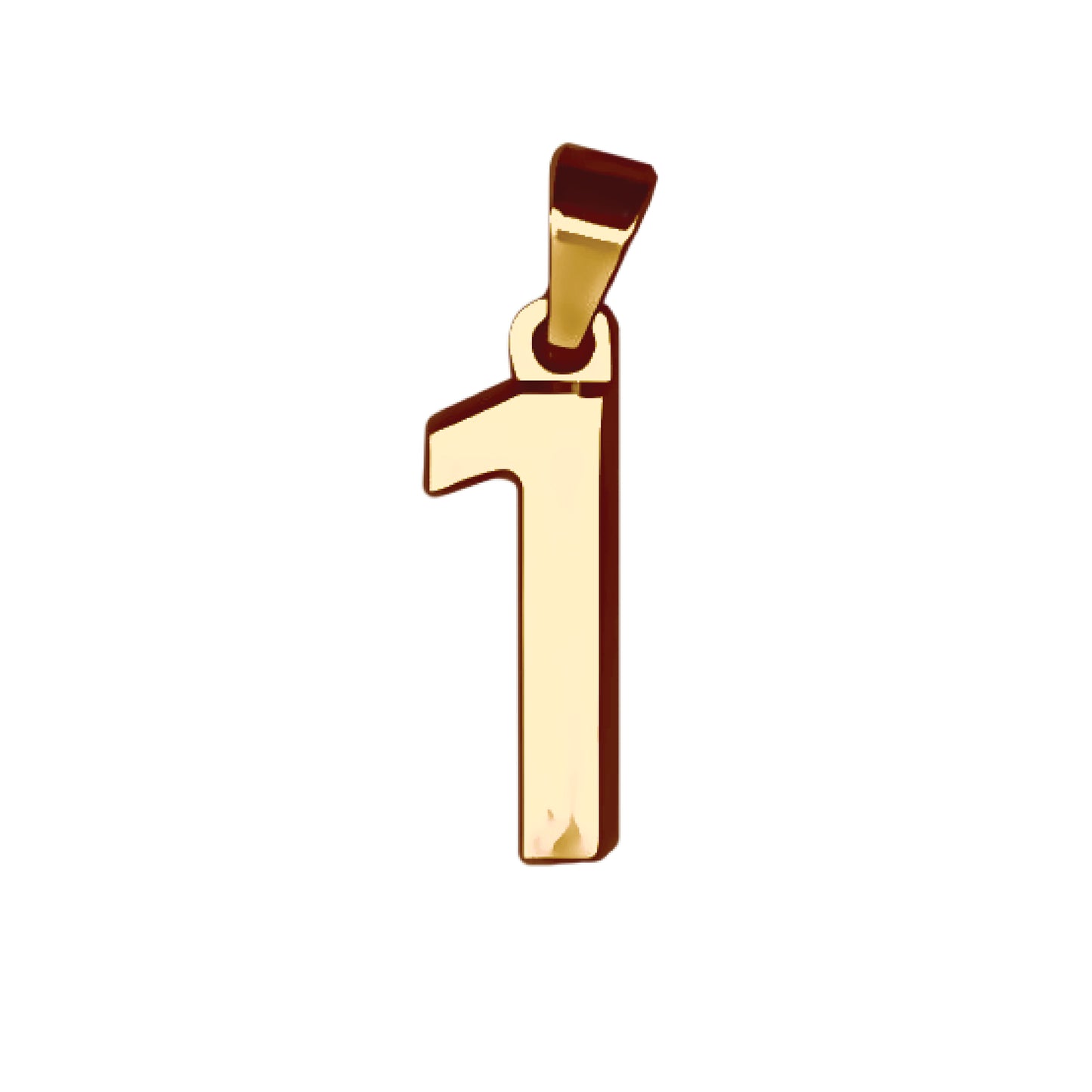Pro Number Pendant - 14K Gold Plated Stainless Steel