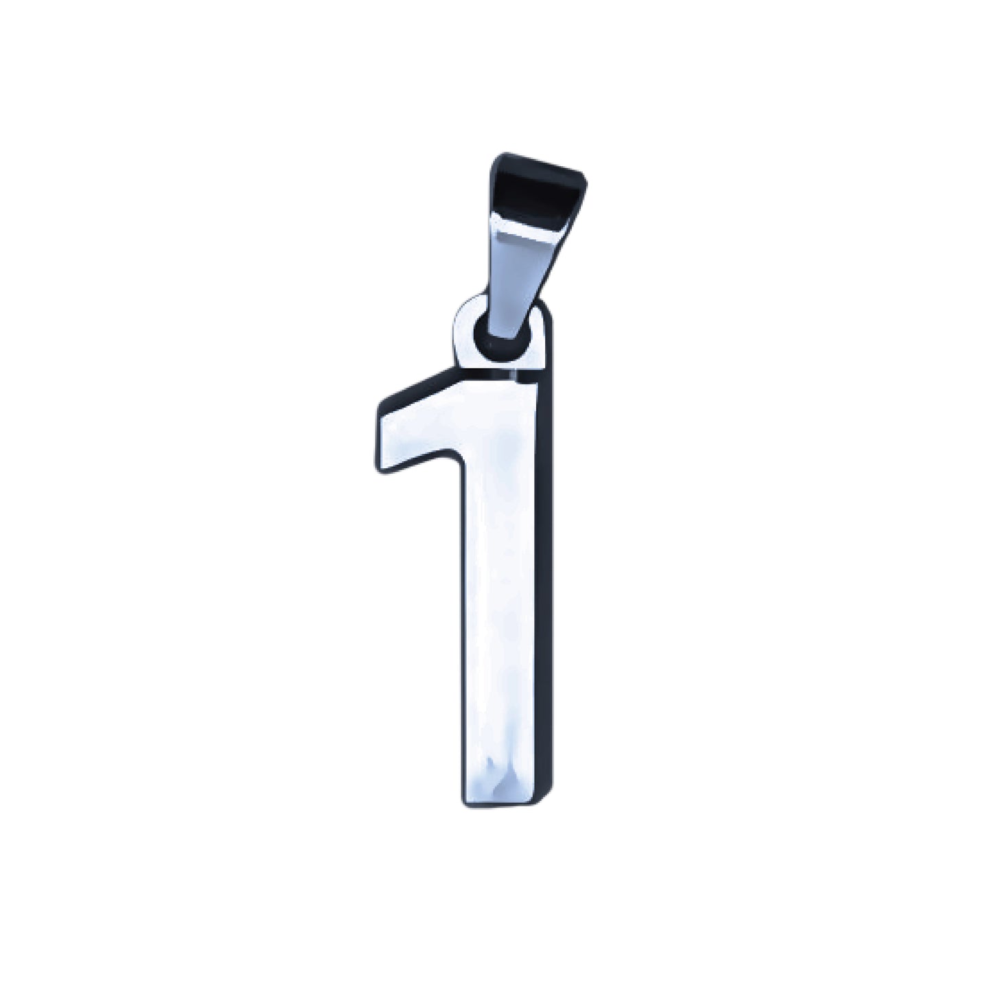Pro Number Pendant - Stainless Steel