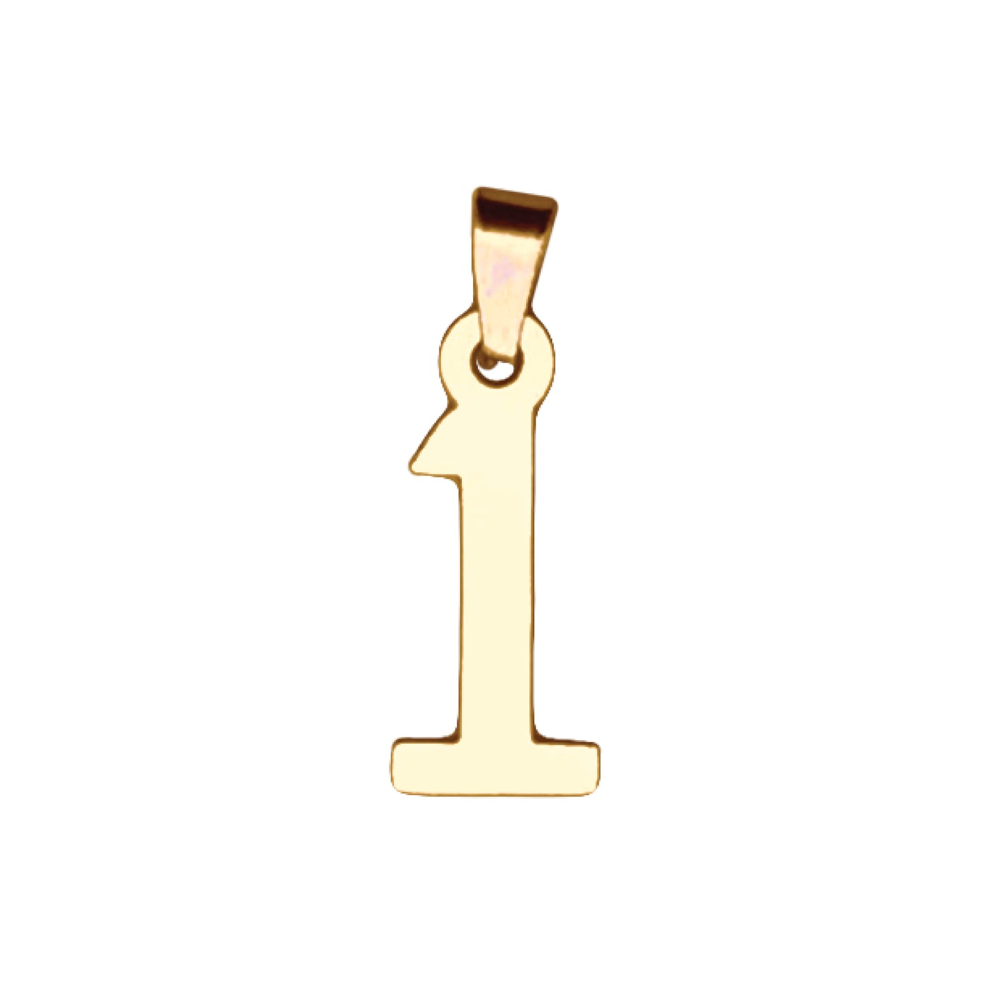 Custom Number Pendant Necklace - 14K Gold Plated Stainless Steel