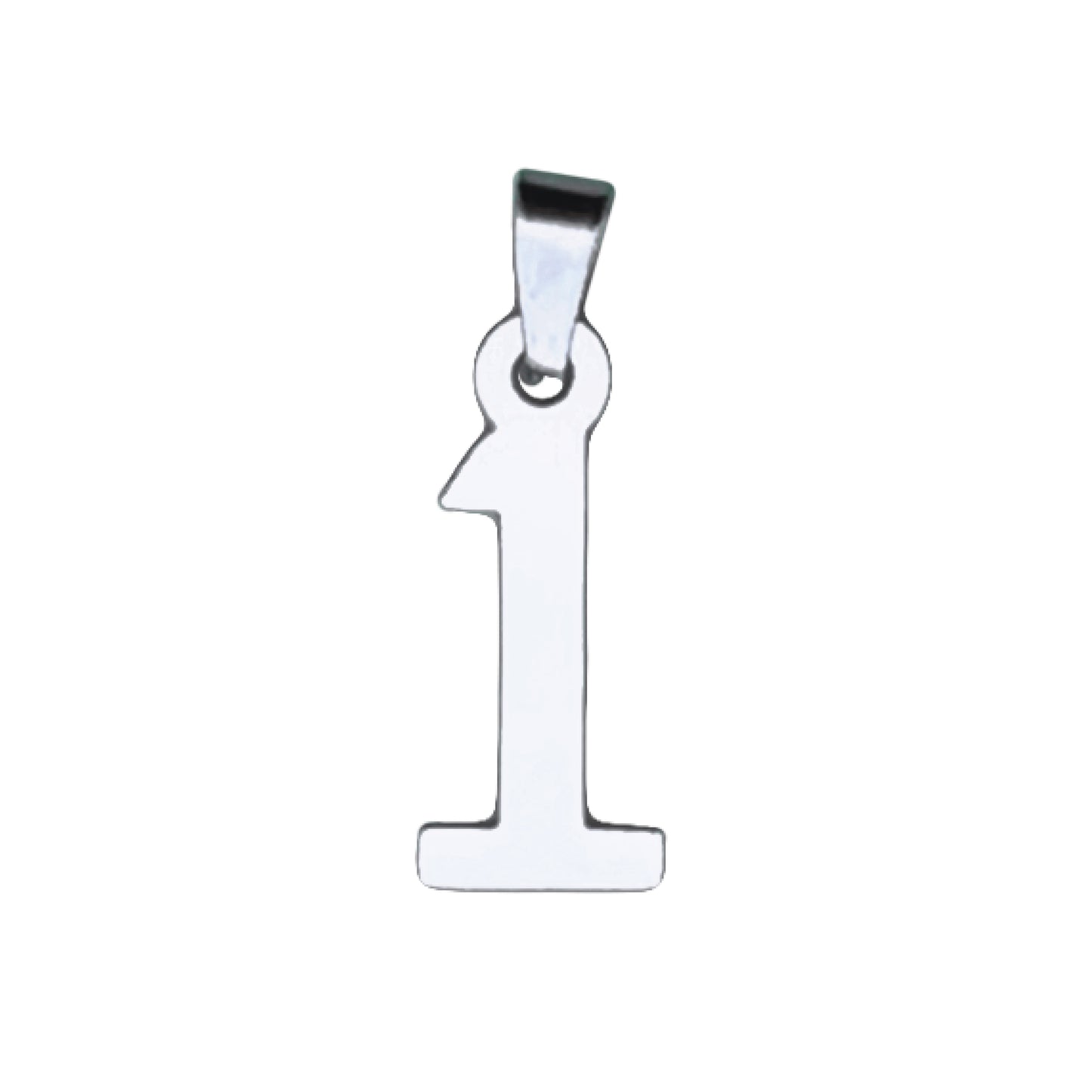 Custom Number Pendant Necklace - Stainless Steel