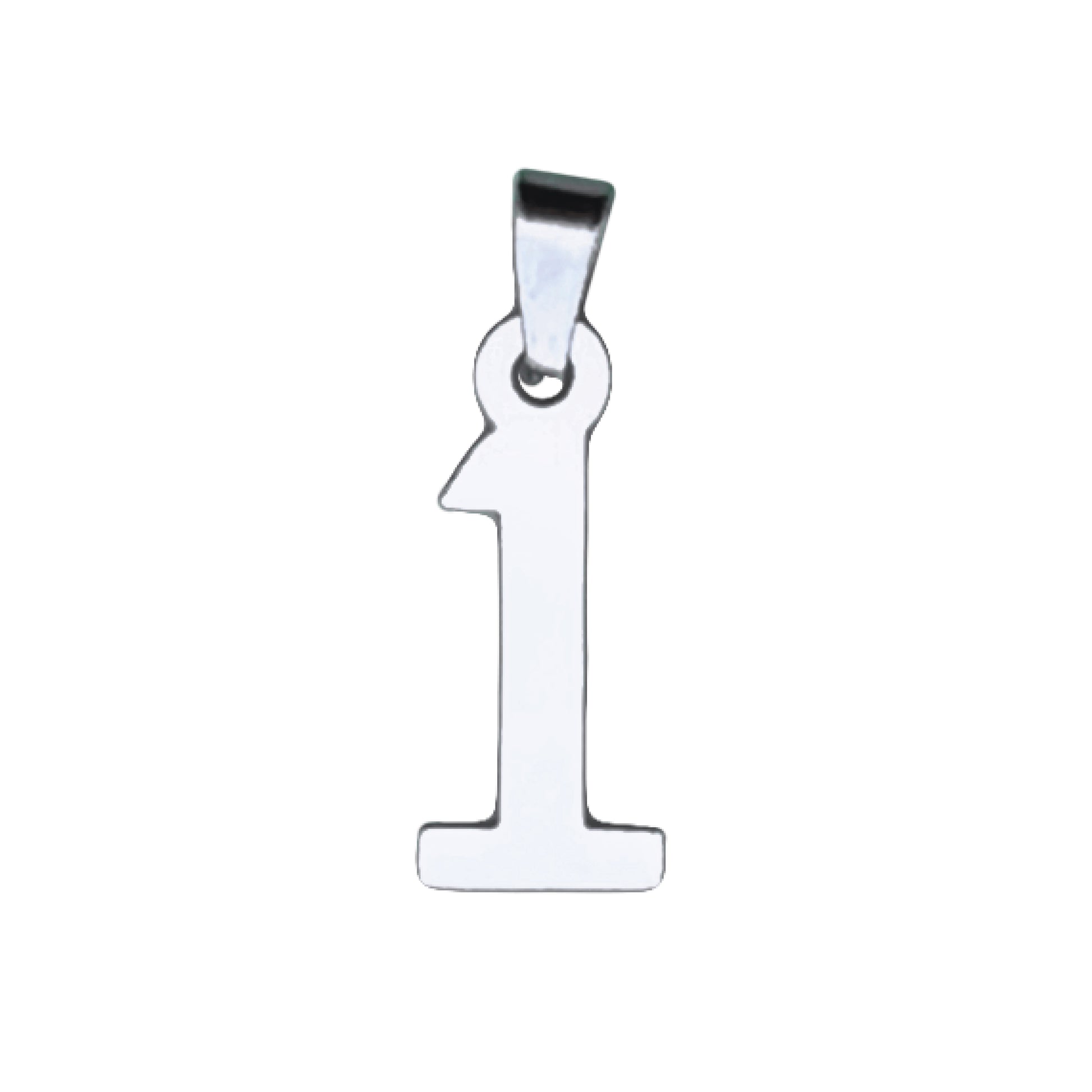 Custom Number Pendant Necklace - Stainless Steel