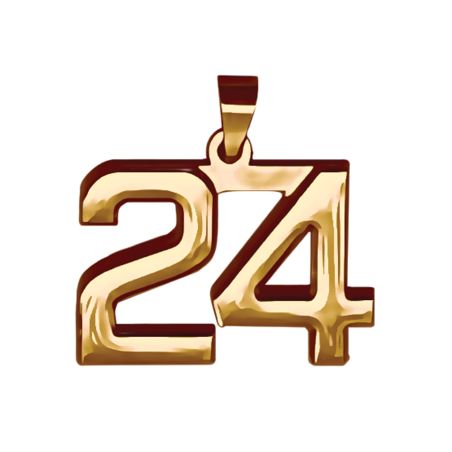 Pro Number Pendant - 14K Gold Plated Stainless Steel