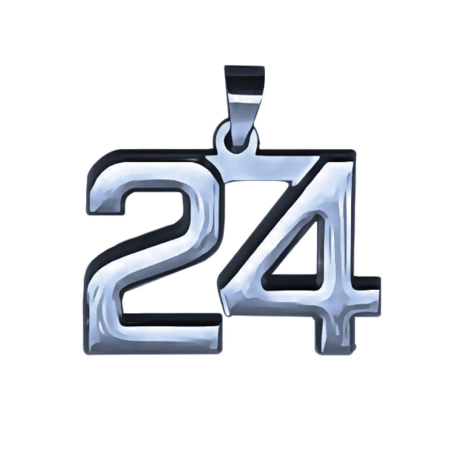 Pro Number Pendant - Stainless Steel