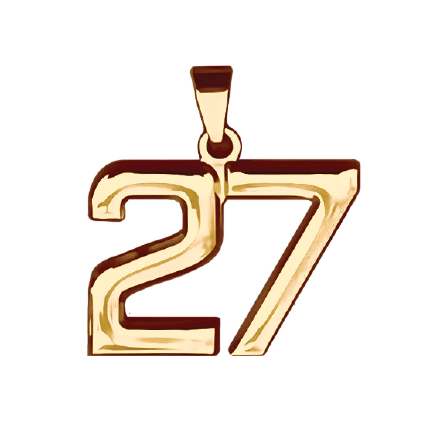 Pro Number Pendant - 14K Gold Plated Stainless Steel