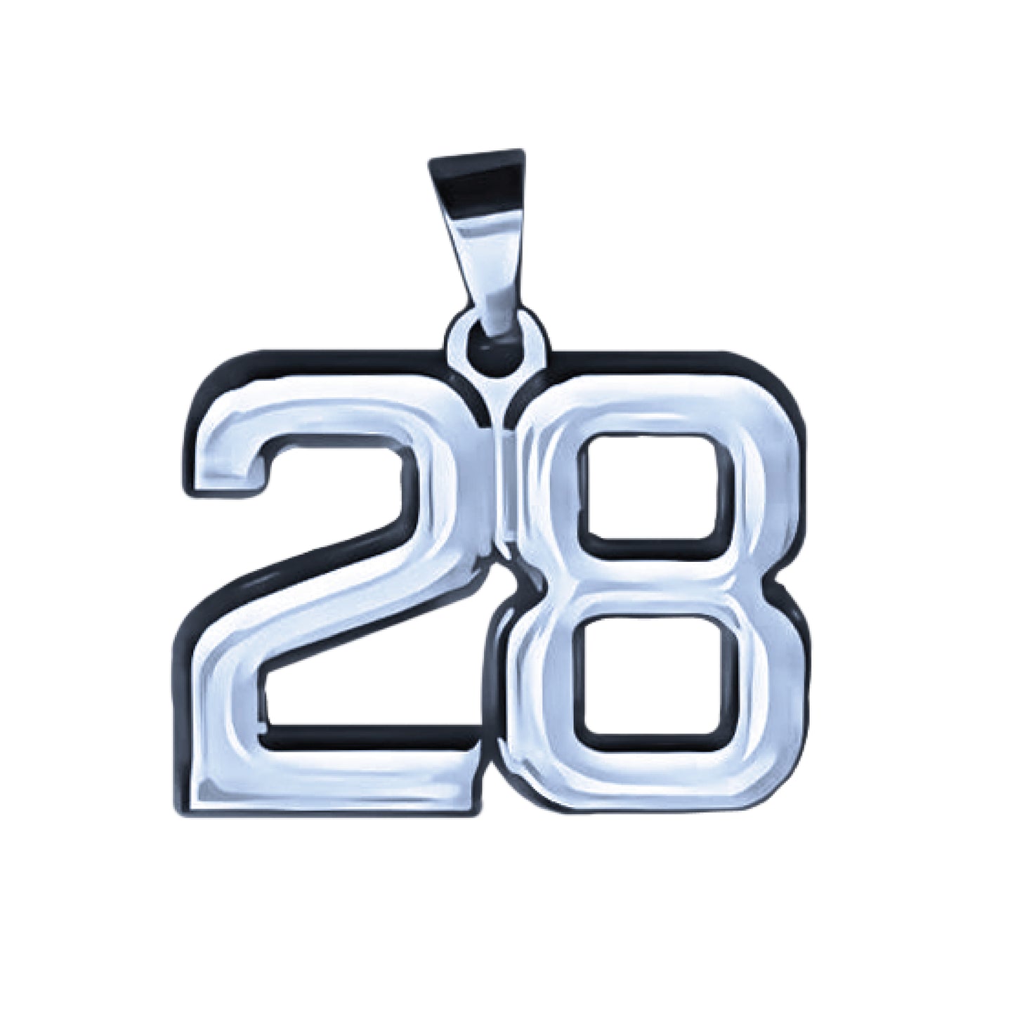 Pro Number Pendant - Stainless Steel