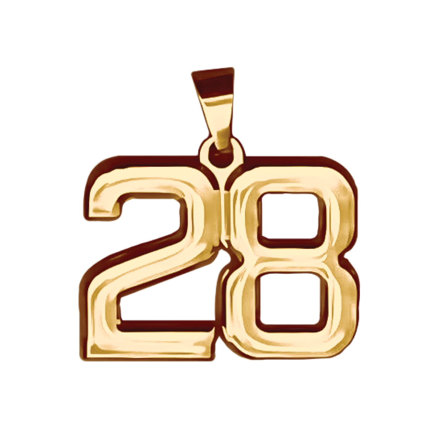 Pro Number Pendant - 14K Gold Plated Stainless Steel