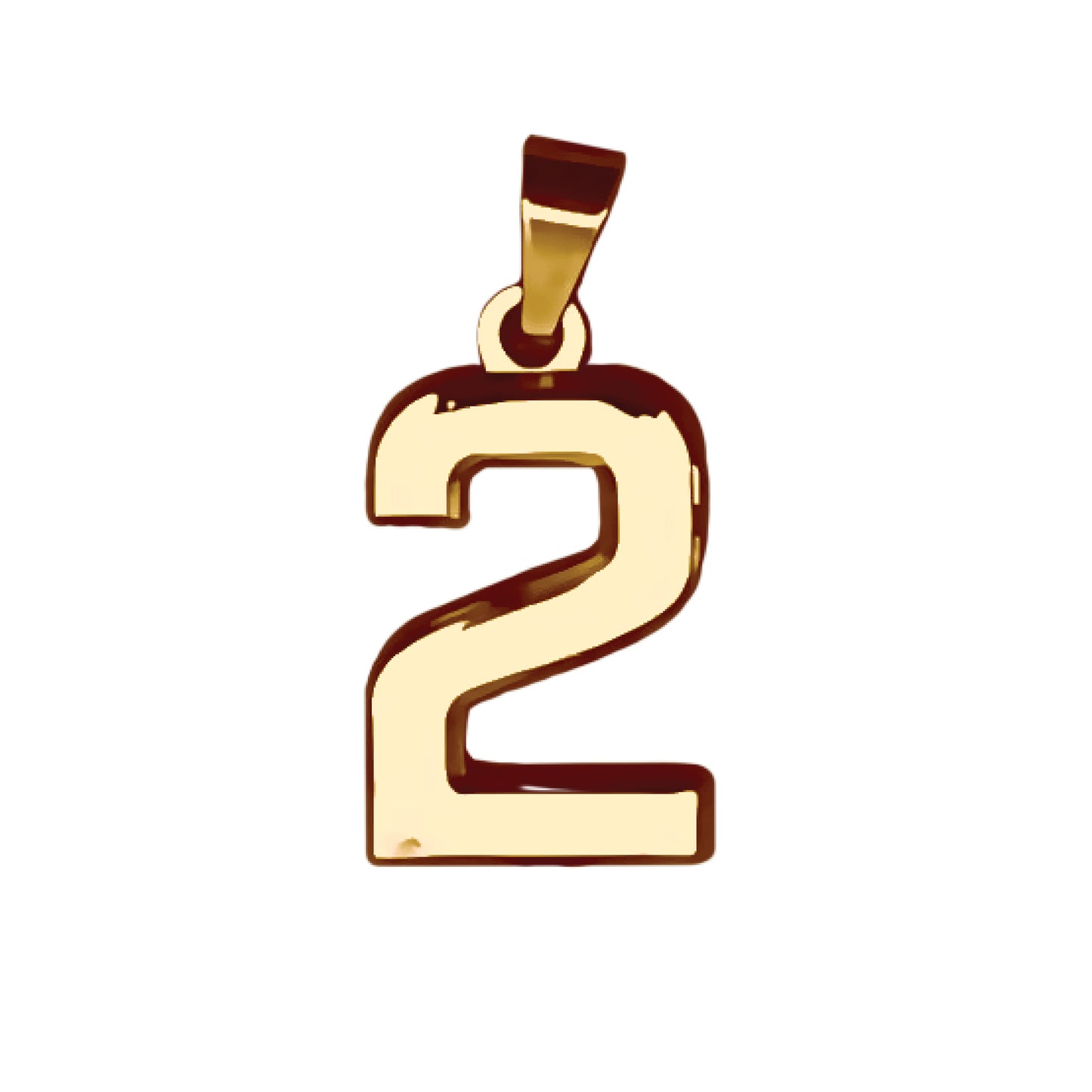 Pro Number Pendant - 14K Gold Plated Stainless Steel