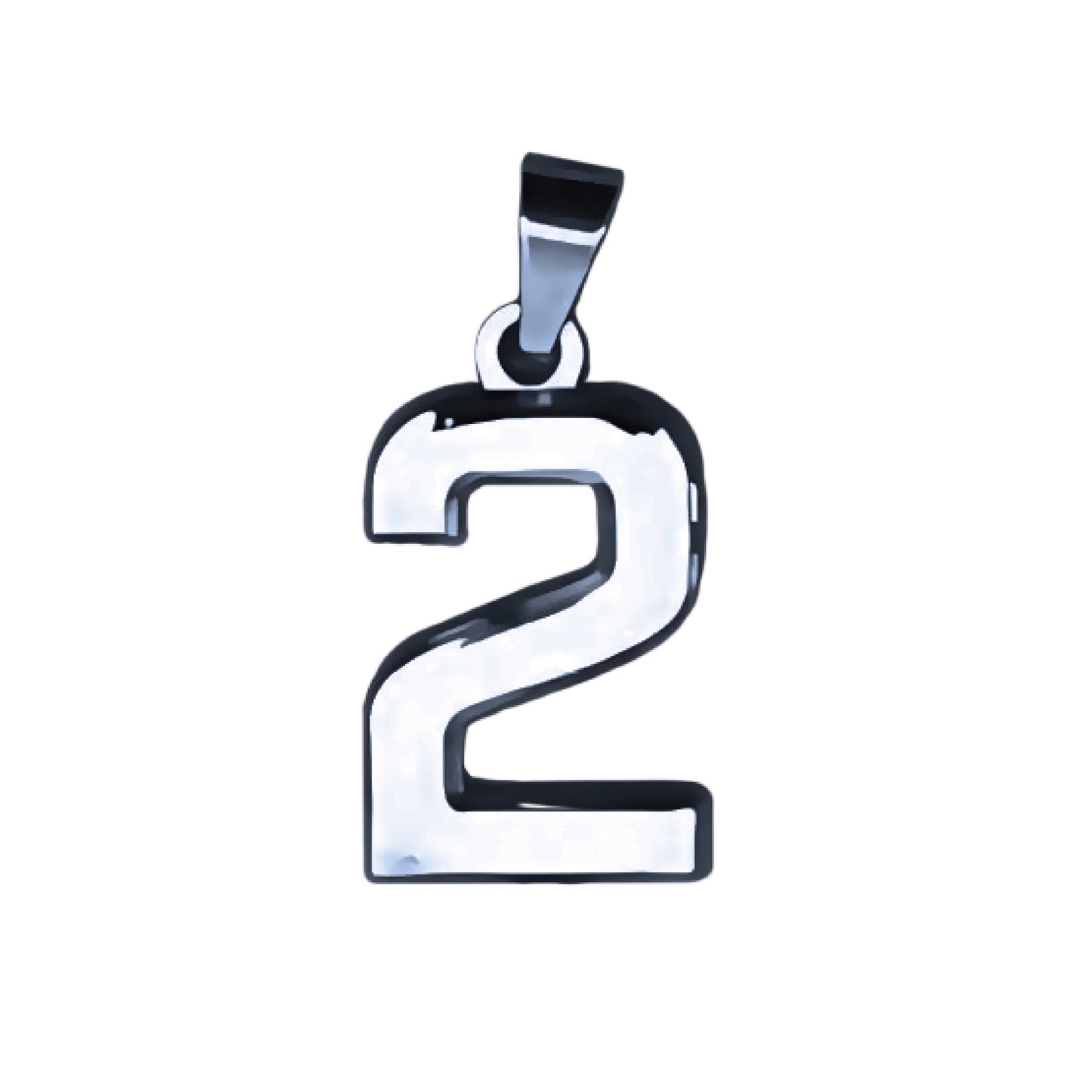 Pro Number Pendant - Stainless Steel