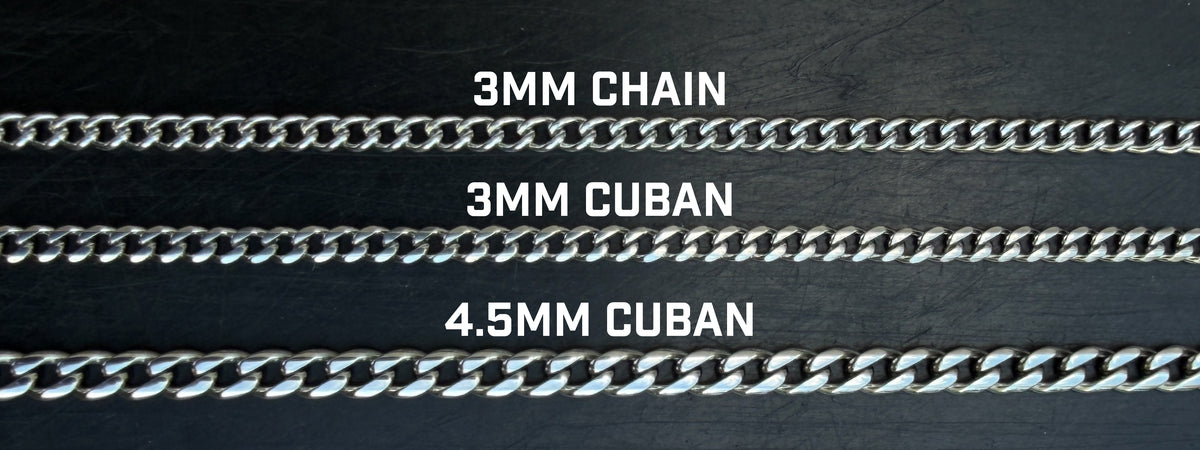 Chain thickness comparison
