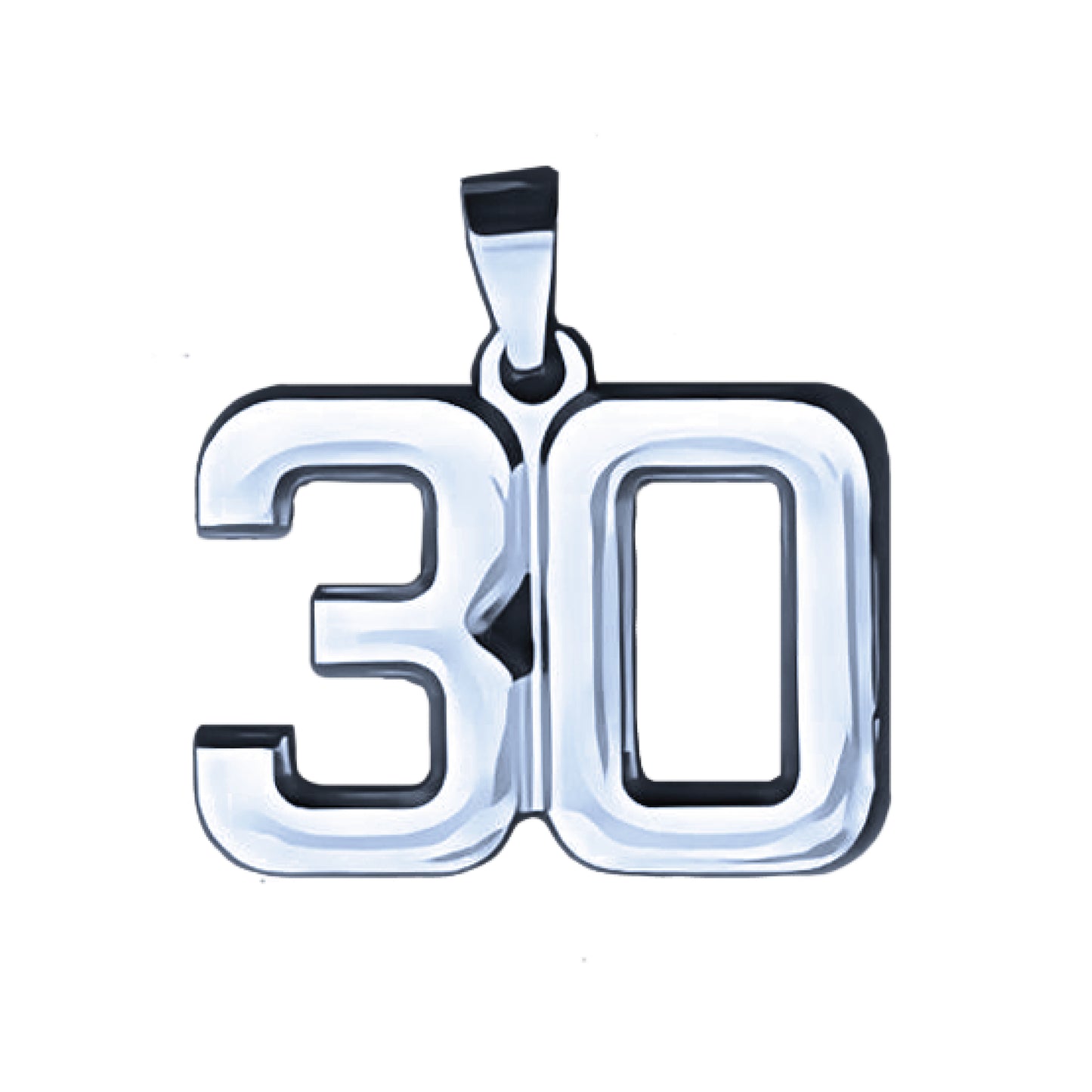 Pro Number Pendant - Stainless Steel