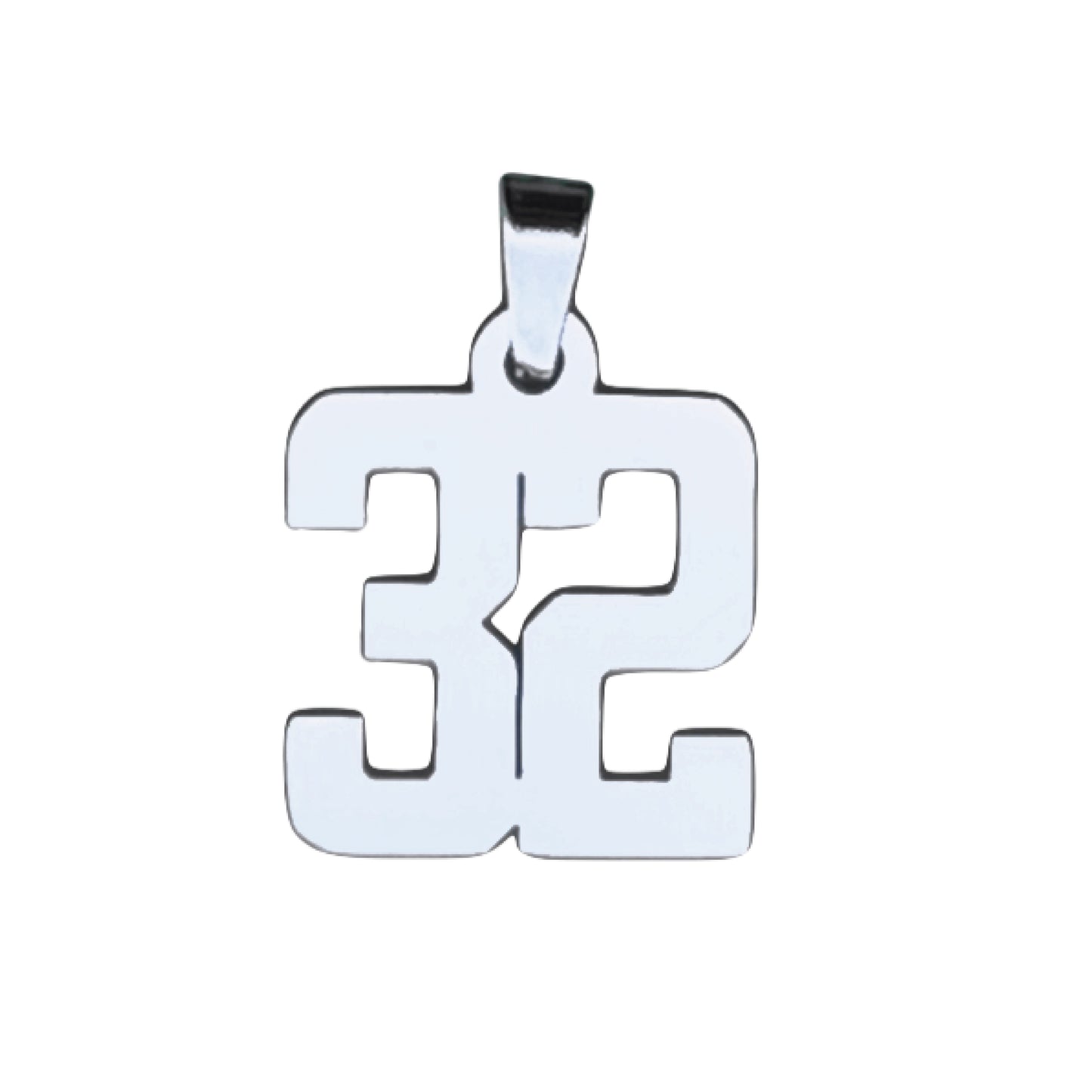 Custom Number Pendant Necklace - Stainless Steel