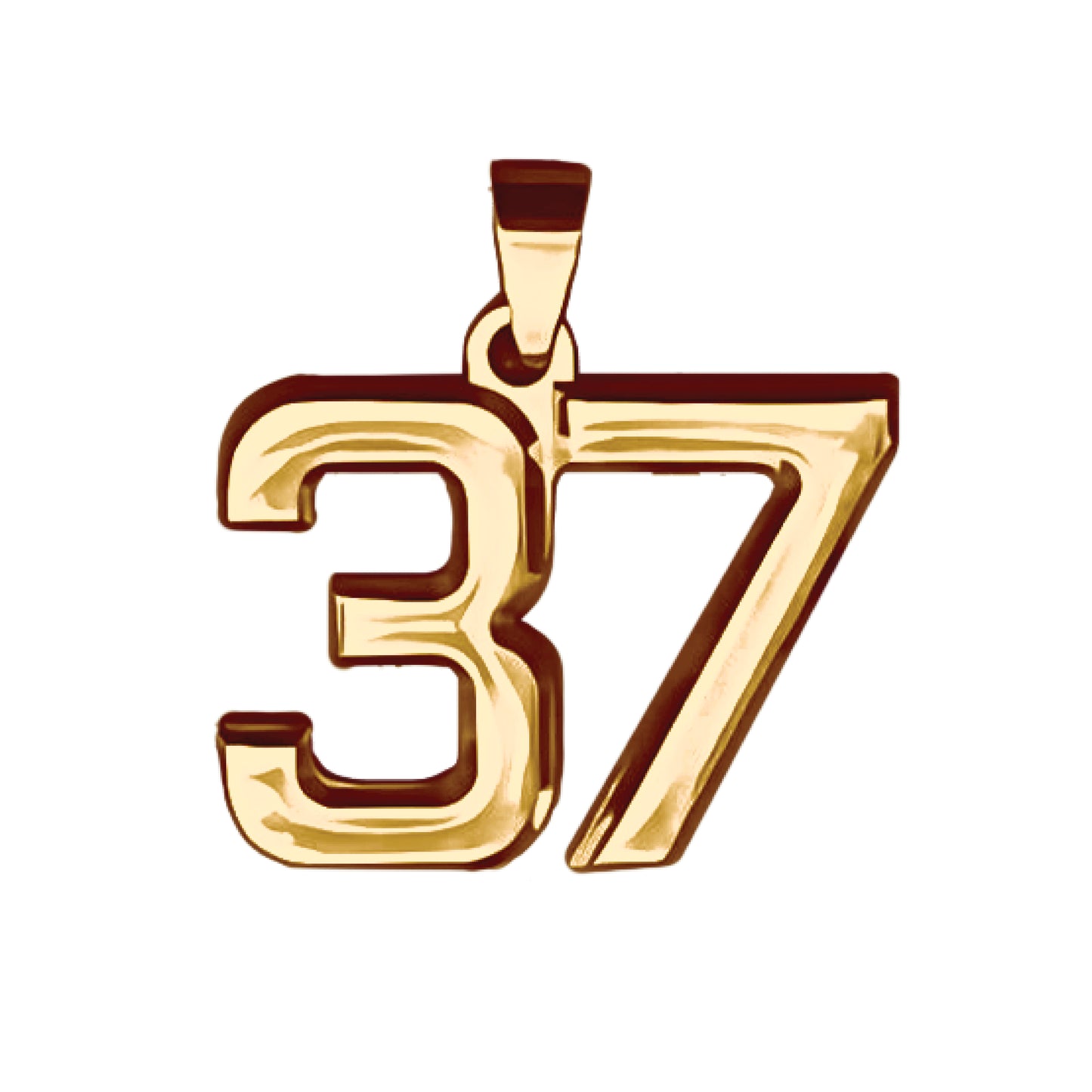 Pro Number Pendant - 14K Gold Plated Stainless Steel