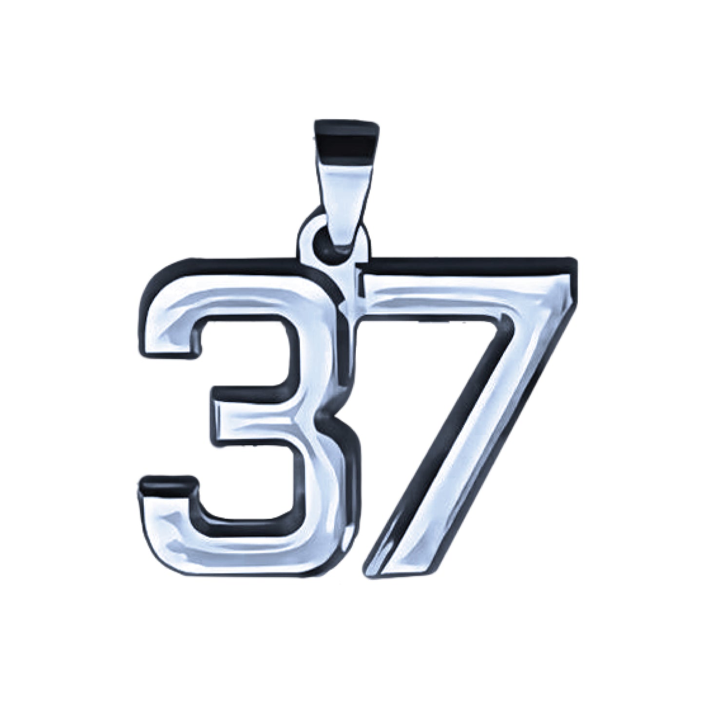 Pro Number Pendant - Stainless Steel