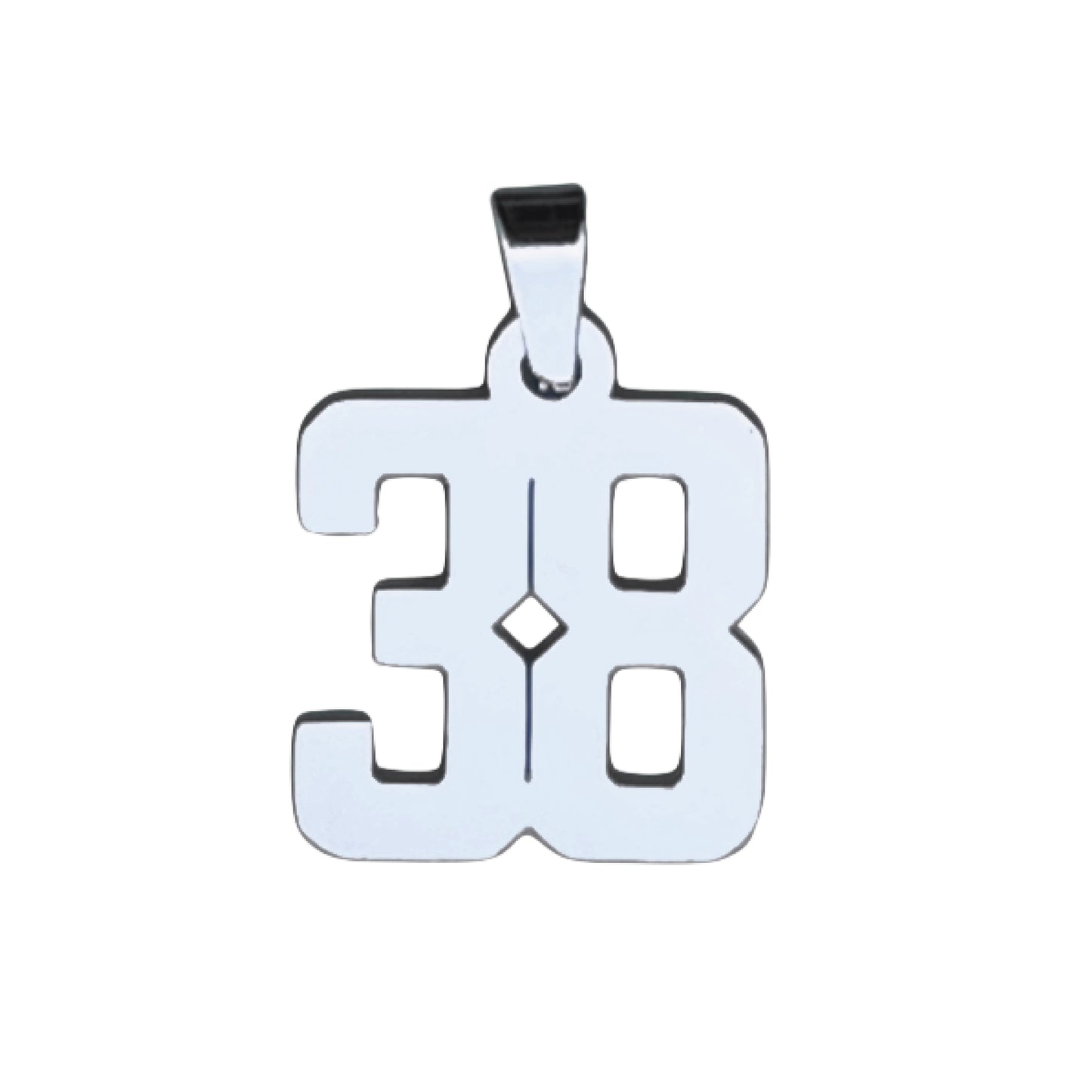 Custom Number Pendant Necklace - Stainless Steel