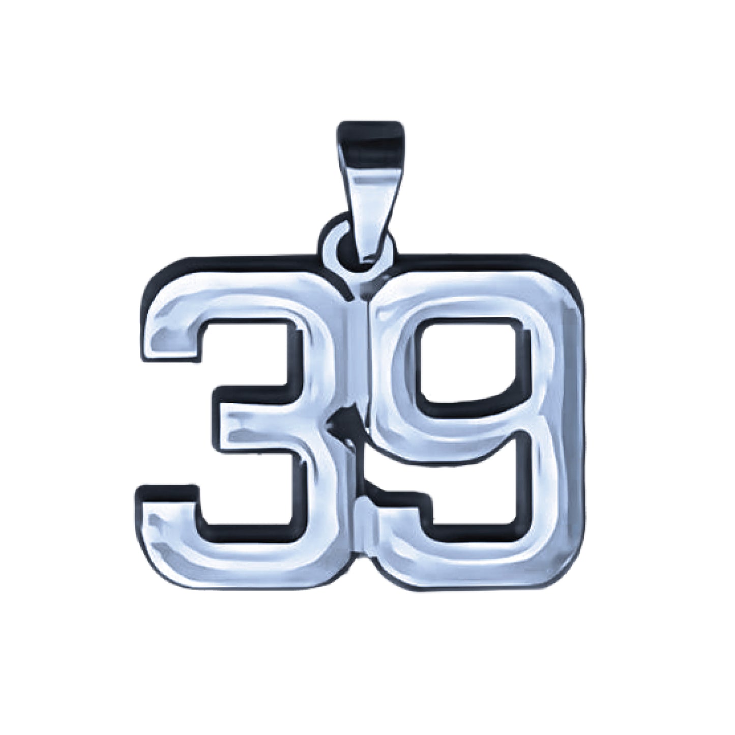 Pro Number Pendant - Stainless Steel