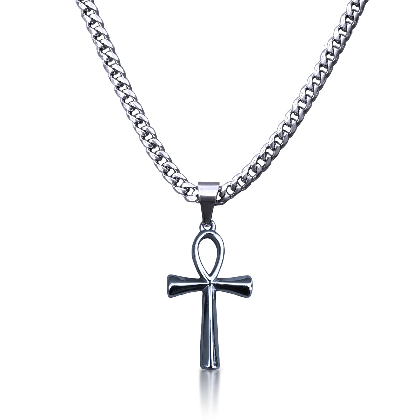 Pro Ankh Cross Pendant Necklace - Stainless Steel