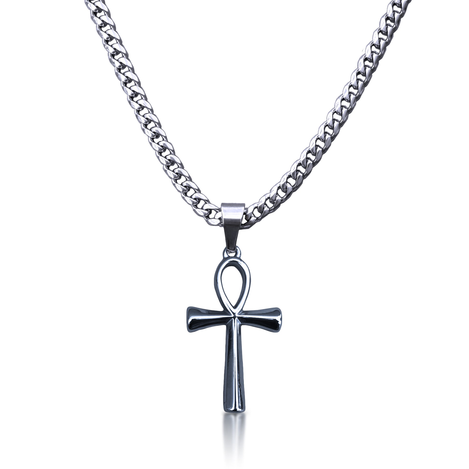 Pro Ankh Cross Pendant Necklace - Stainless Steel