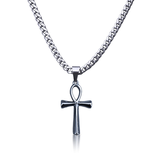 Pro Ankh Cross Pendant Necklace - Stainless Steel