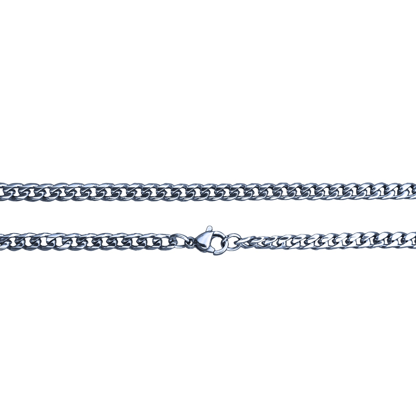 4.5mm Cuban Link Chain Necklace - Stainless Steel