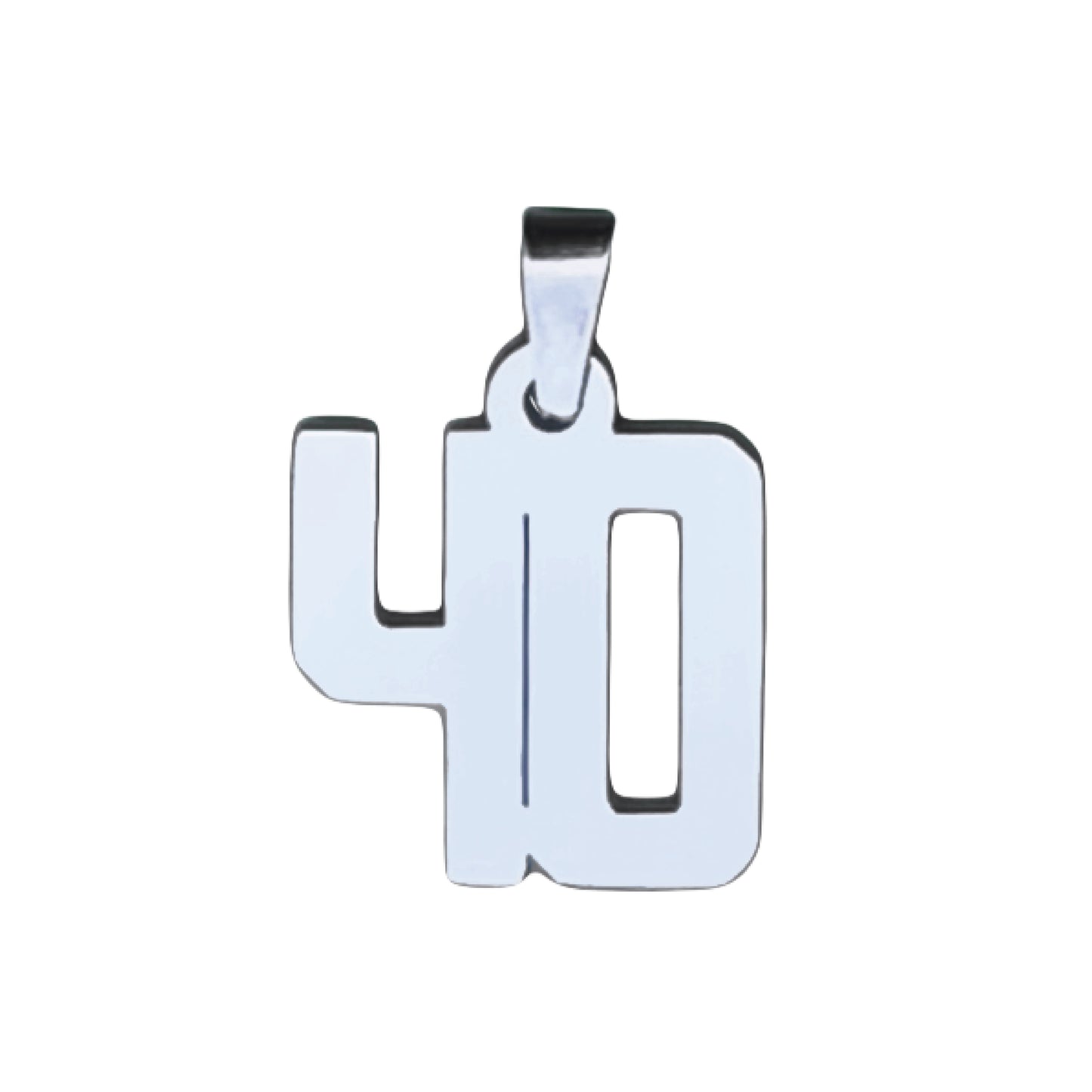 Custom Number Pendant Necklace - Stainless Steel