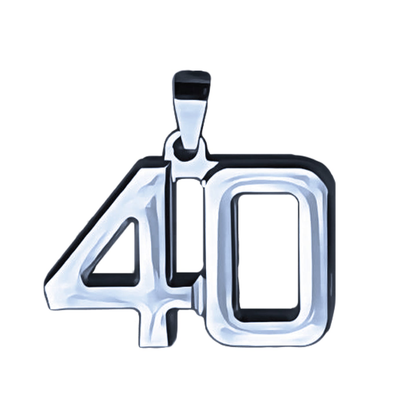 Pro Number Pendant - Stainless Steel
