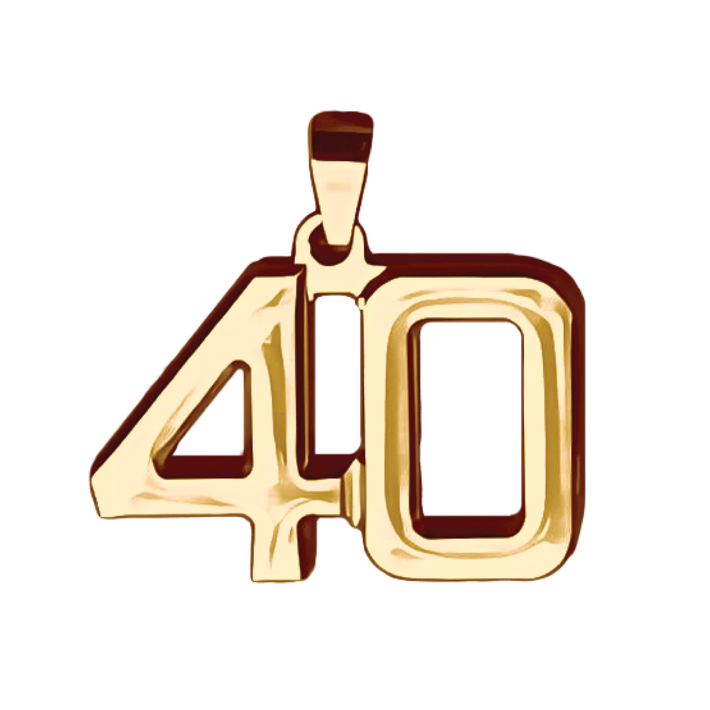 Pro Number Pendant - 14K Gold Plated Stainless Steel