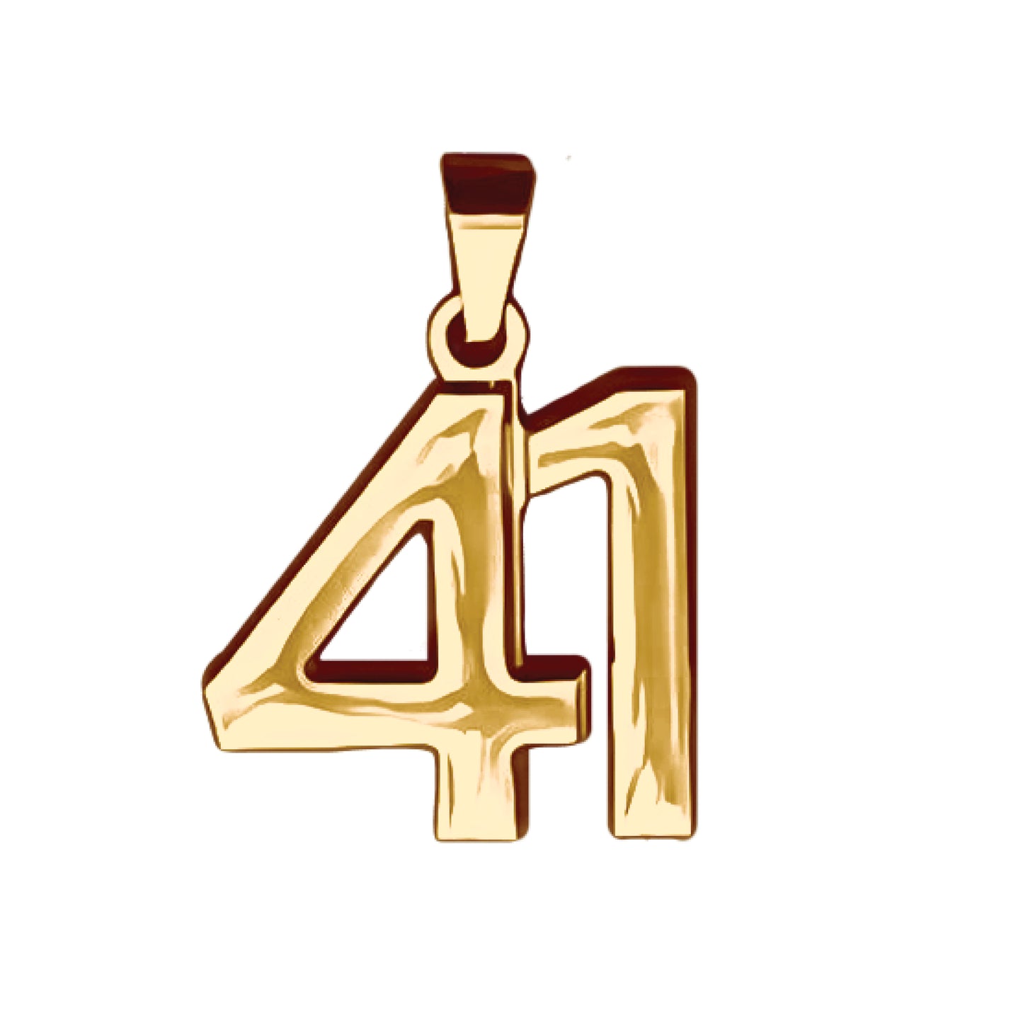 Pro Number Pendant - 14K Gold Plated Stainless Steel