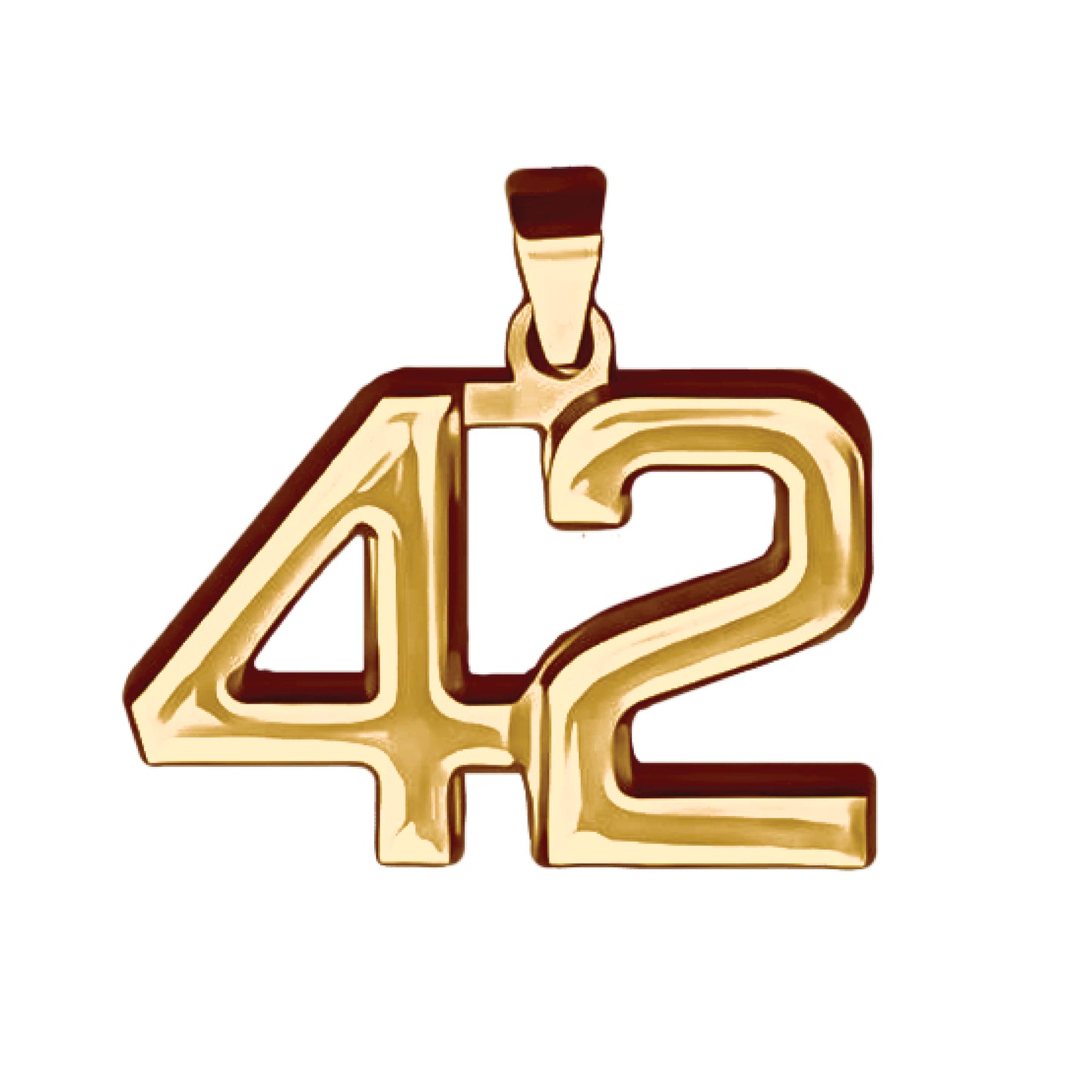 Pro Number Pendant - 14K Gold Plated Stainless Steel