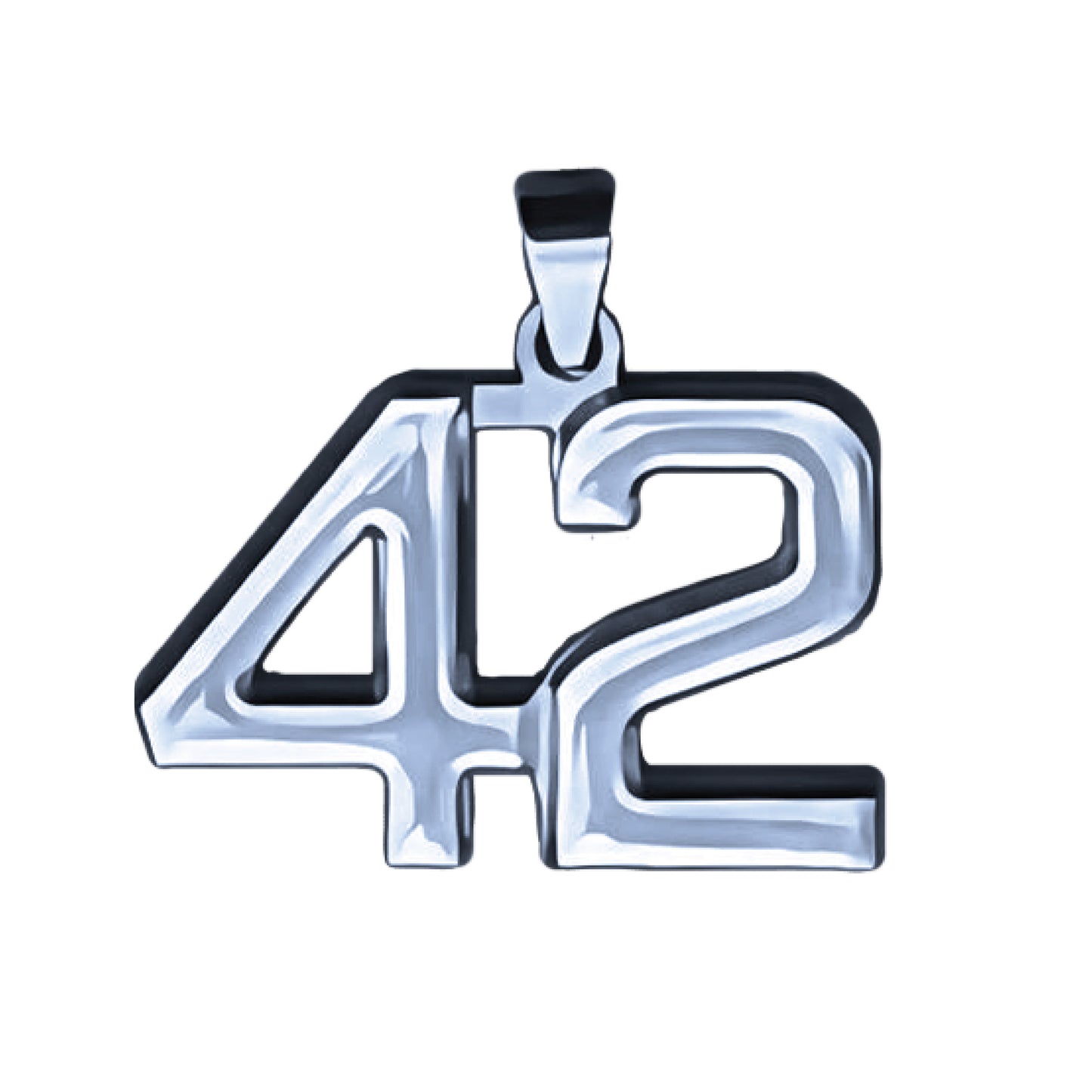 Pro Number Pendant - Stainless Steel