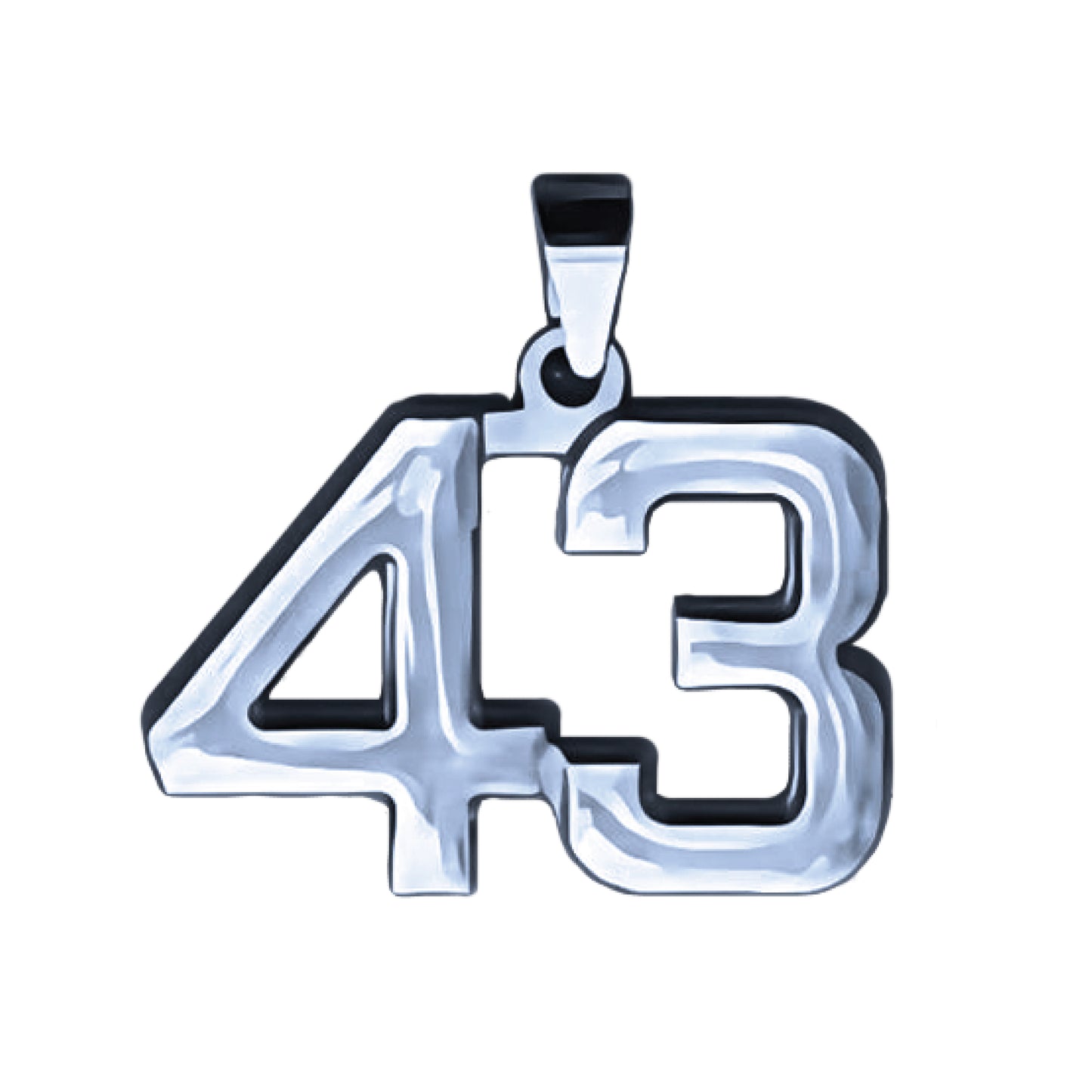 Pro Number Pendant - Stainless Steel