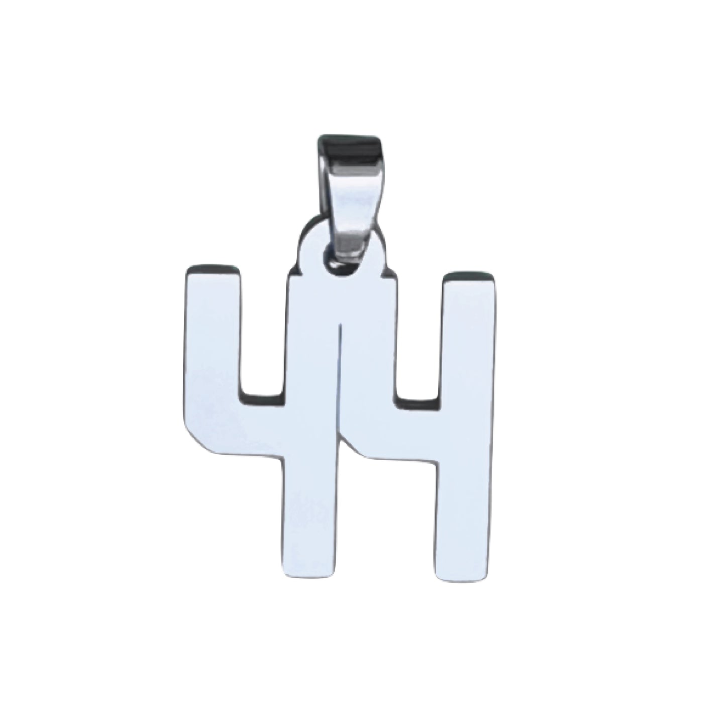 Custom Number Pendant Necklace - Stainless Steel