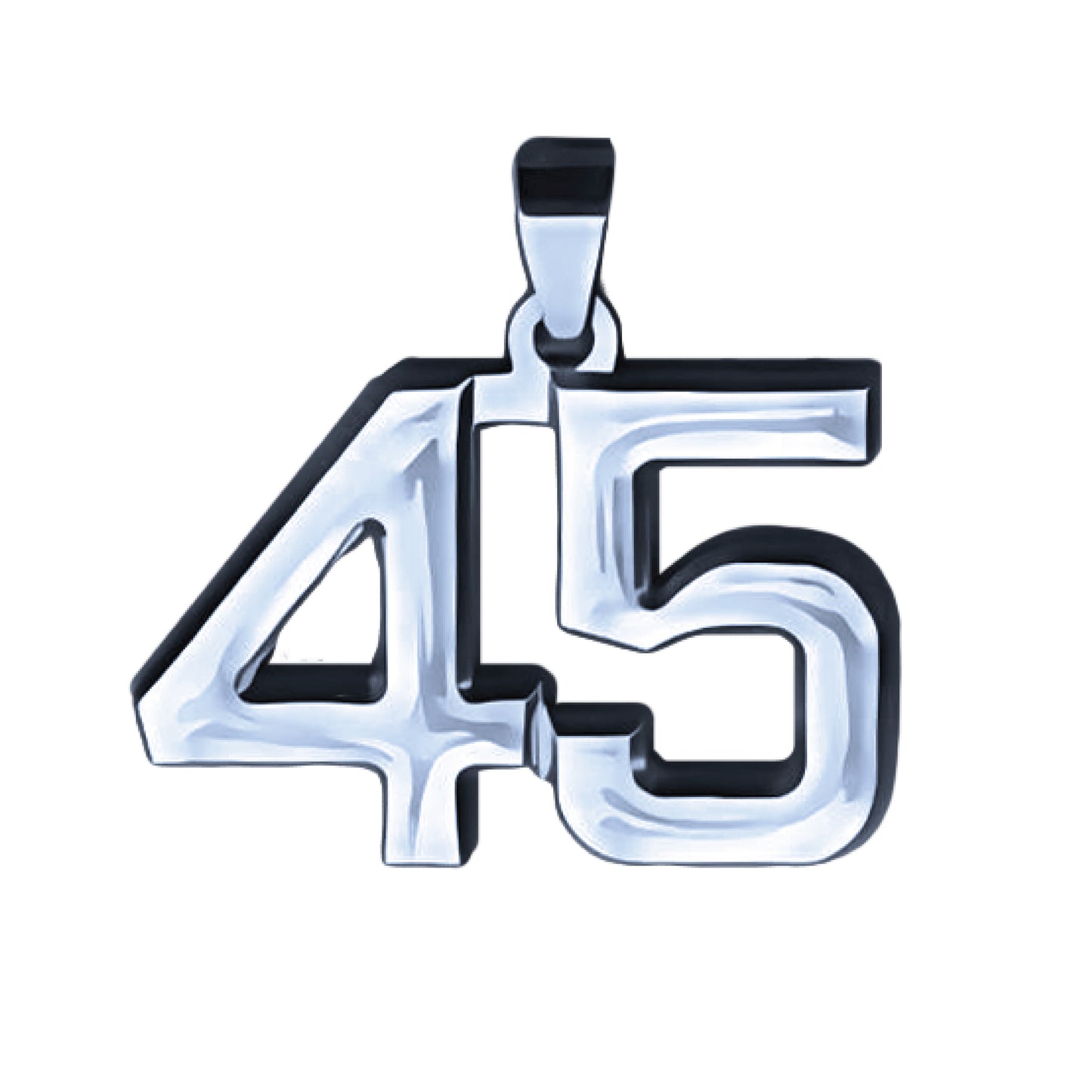 Pro Number Pendant - Stainless Steel