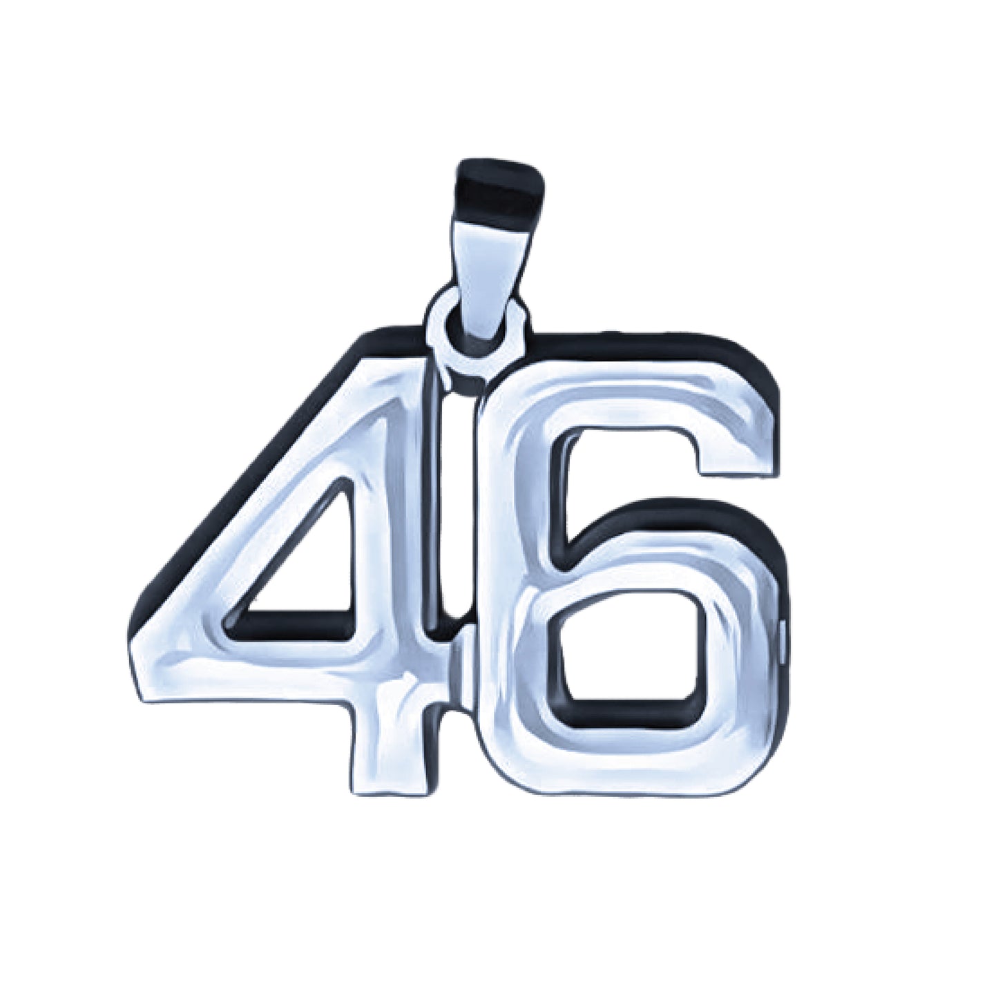 Pro Number Pendant - Stainless Steel