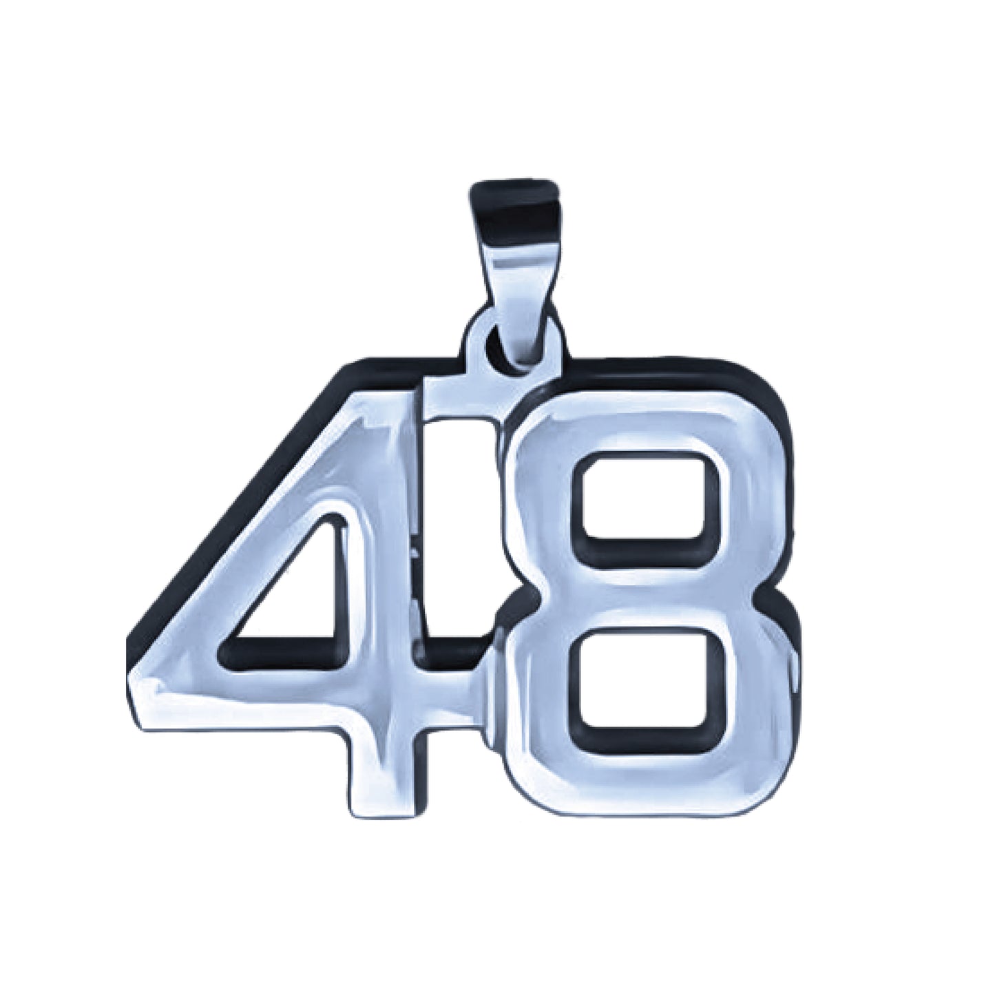 Pro Number Pendant - Stainless Steel