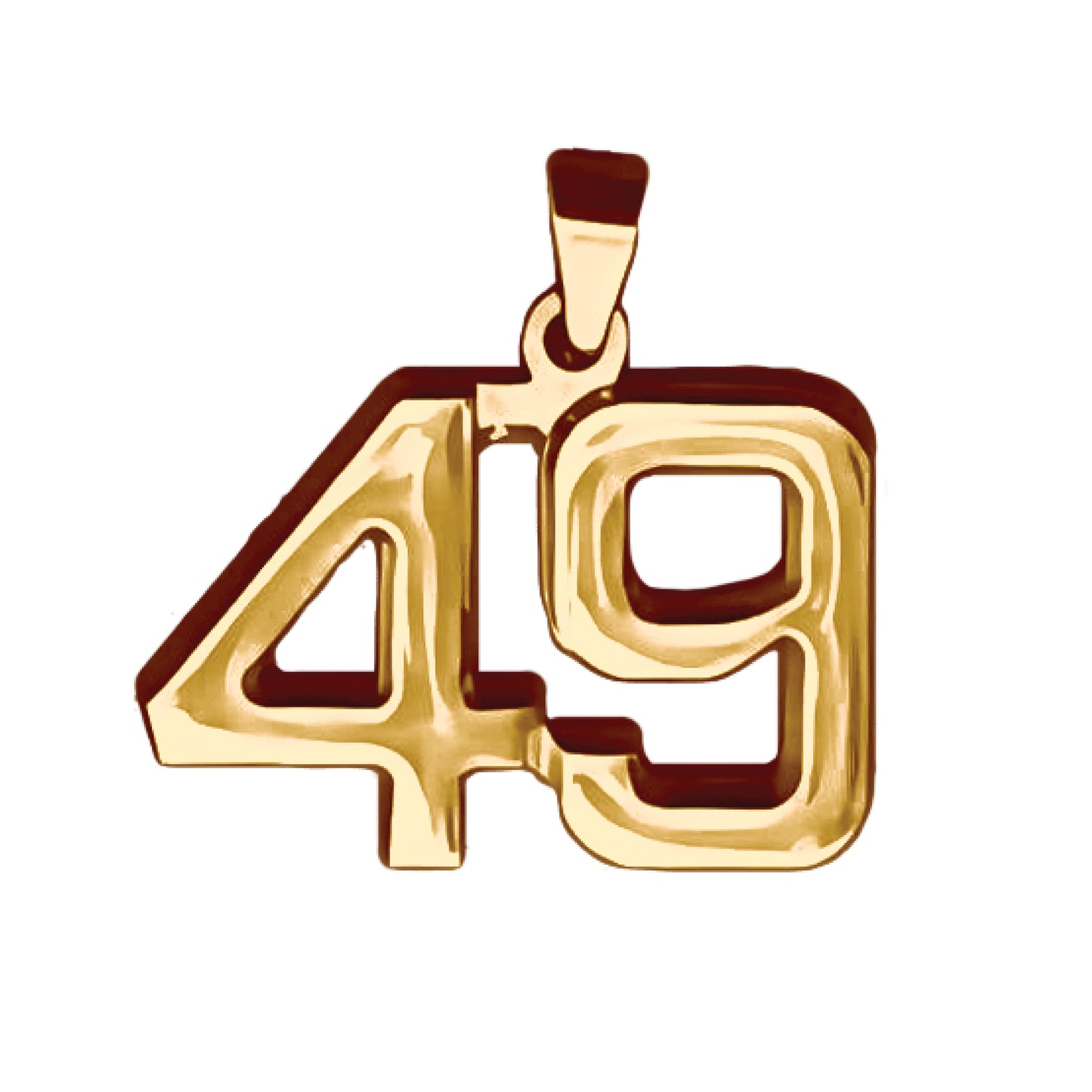 Pro Number Pendant - 14K Gold Plated Stainless Steel