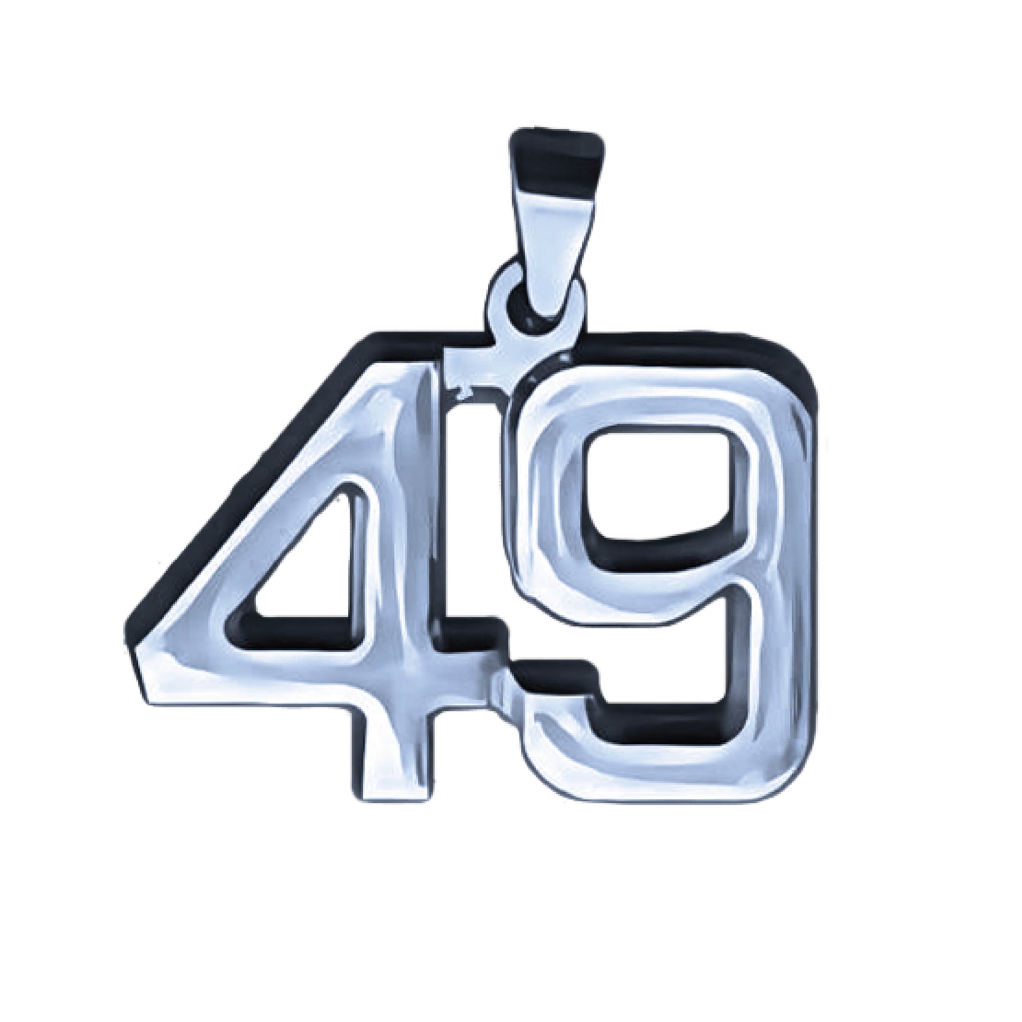 Pro Number Pendant - Stainless Steel