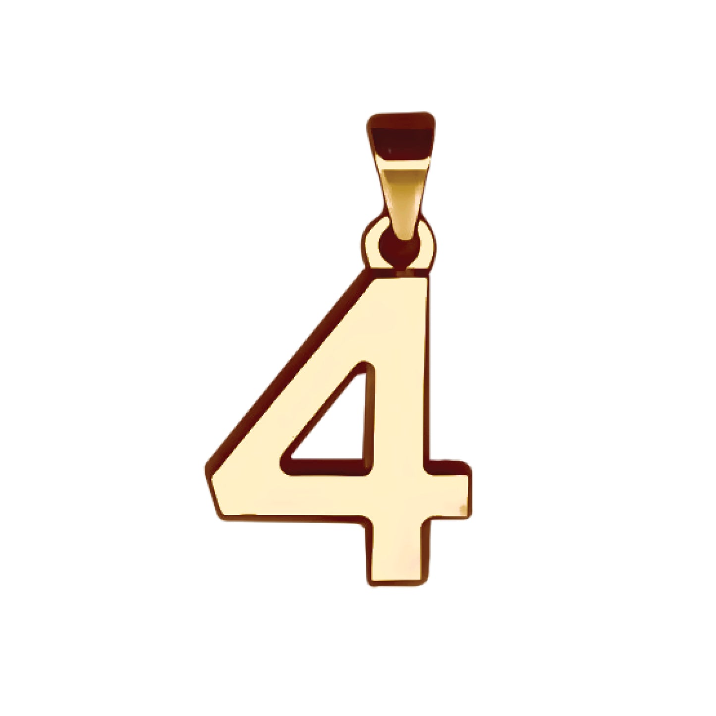 Pro Number Pendant - 14K Gold Plated Stainless Steel