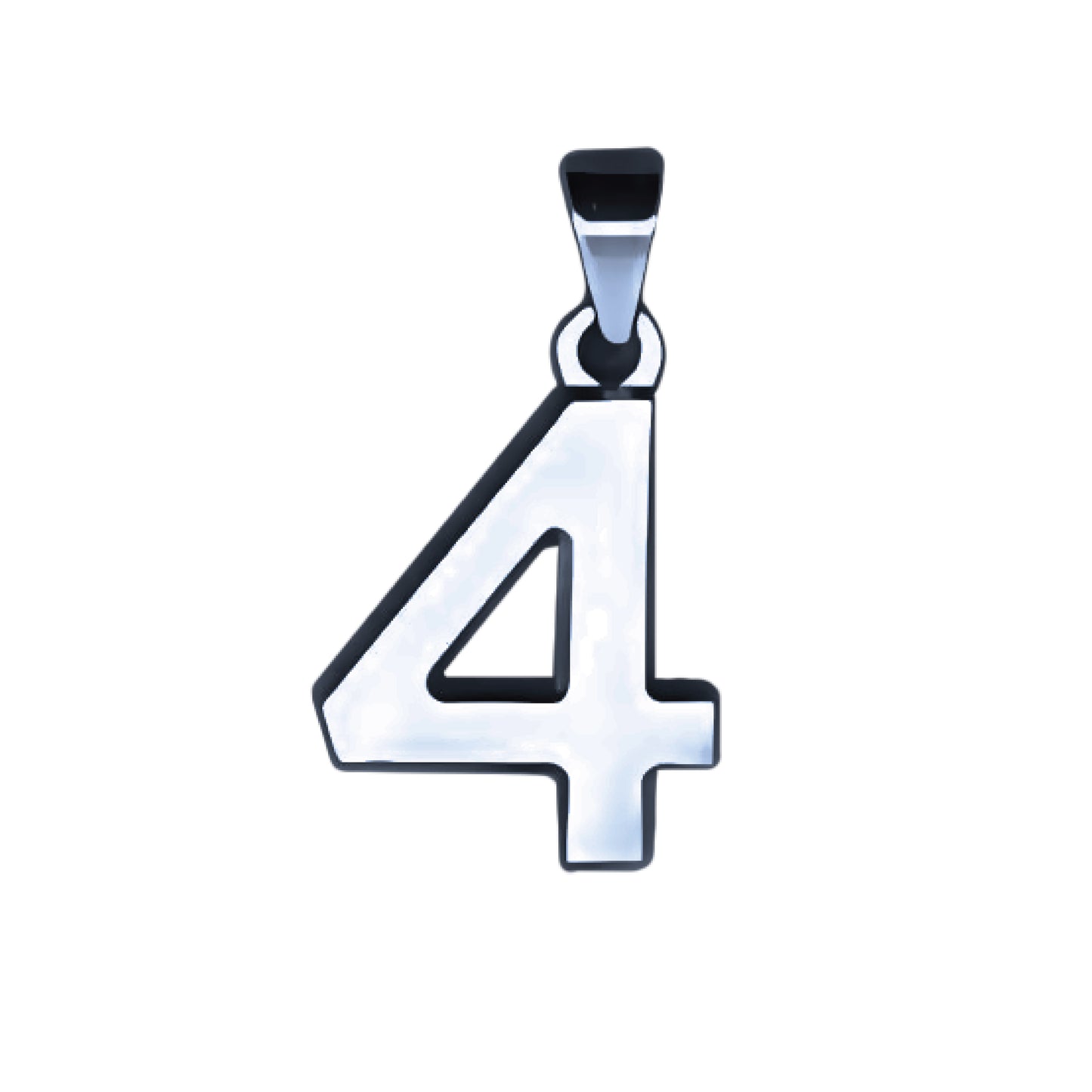 Pro Number Pendant - Stainless Steel