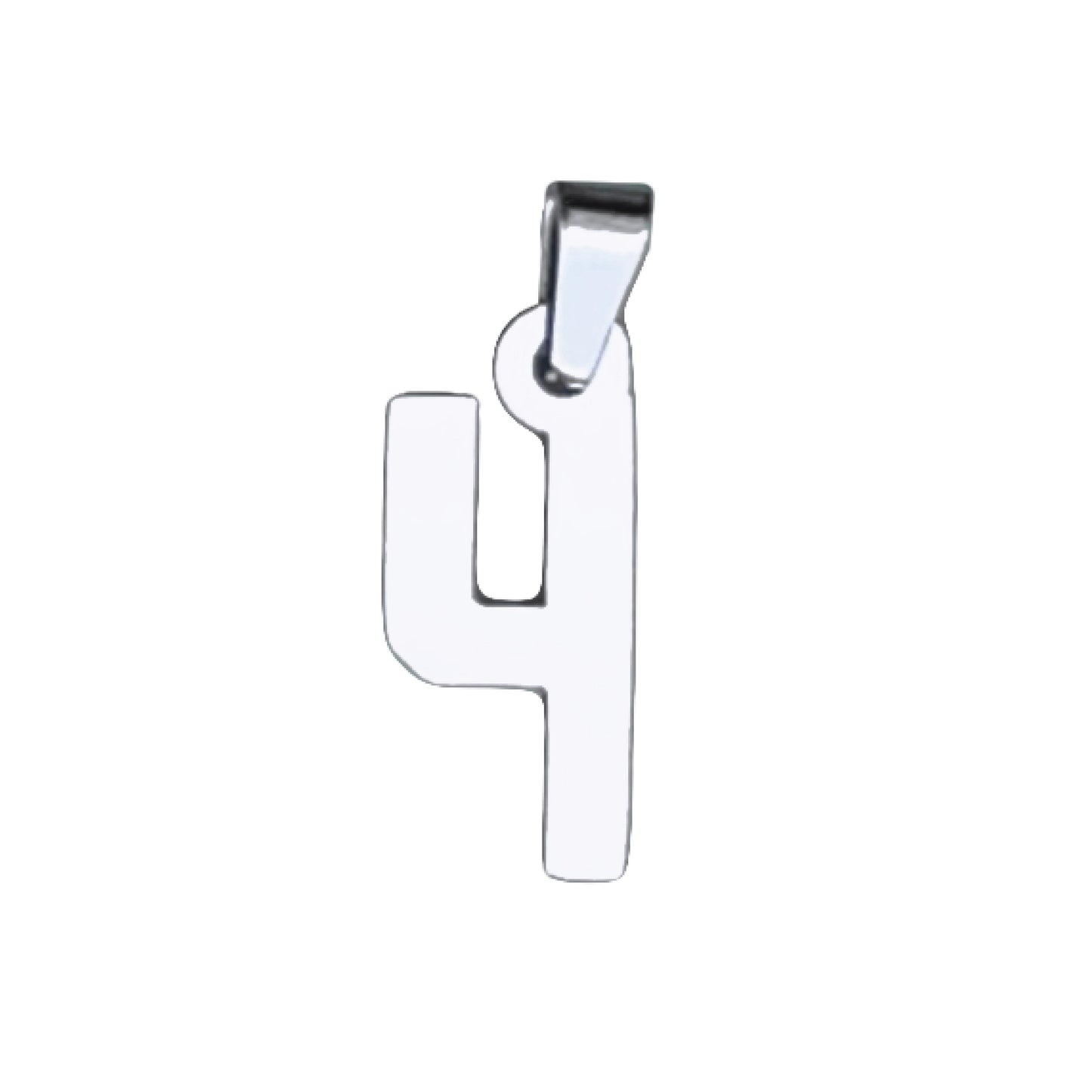 Custom Number Pendant Necklace - Stainless Steel