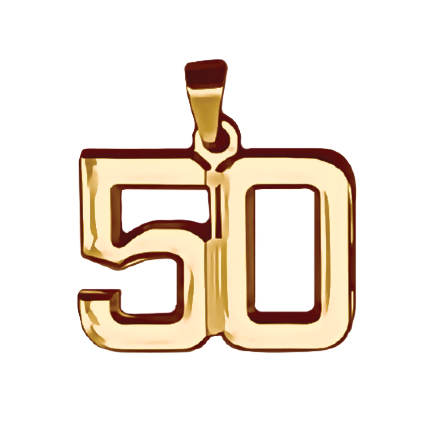Pro Number Pendant - 14K Gold Plated Stainless Steel