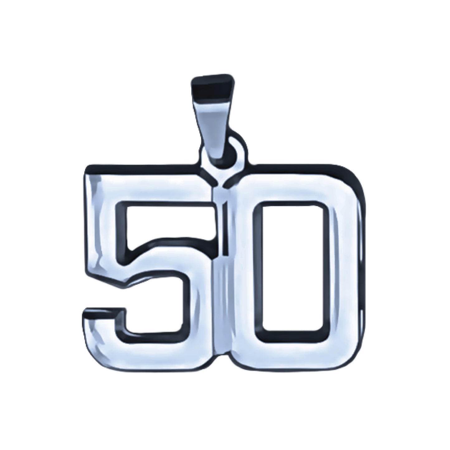 Pro Number Pendant - Stainless Steel