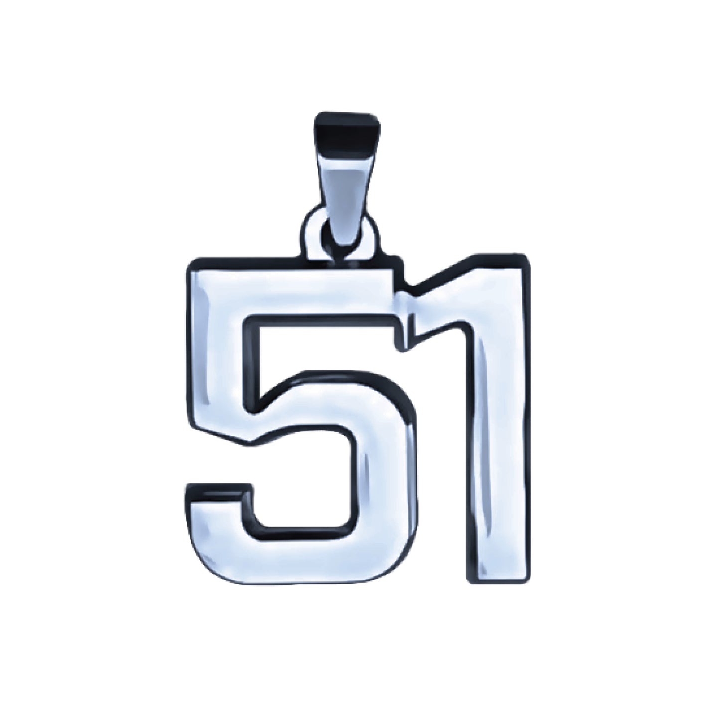 Pro Number Pendant - Stainless Steel